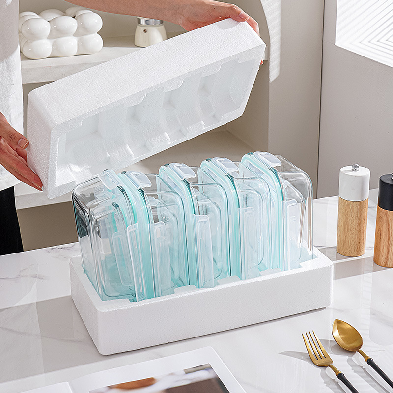 Stackable Glass Food Storage Container 5 pack Set