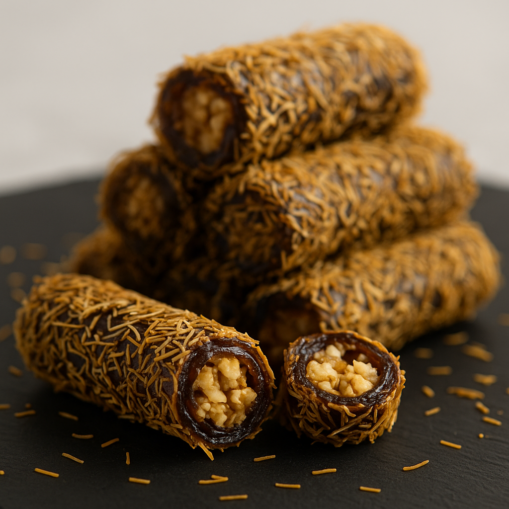 Date and Nut Kataifi Rolls