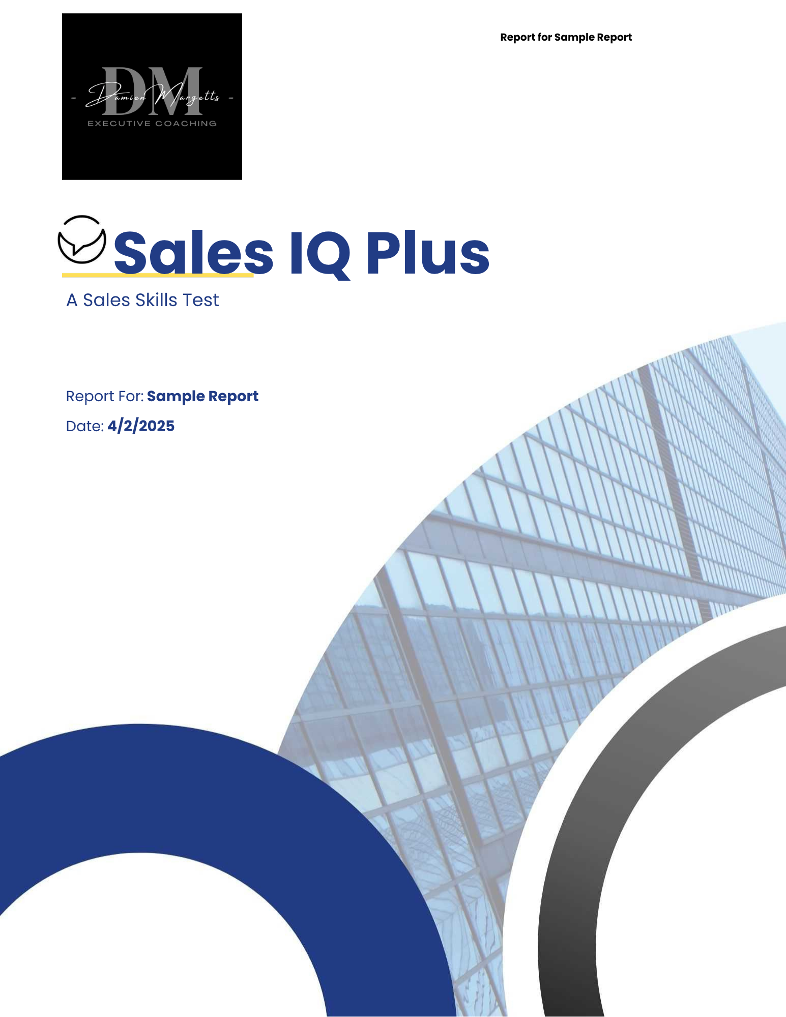 Sales IQ Assessment Report (Report Only)