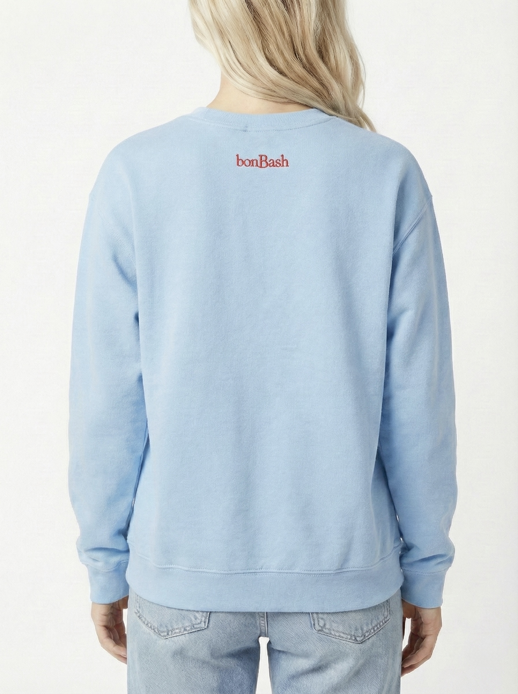 "Anti-Hamptons" ™ Crewneck Sweatshirt Light Blue