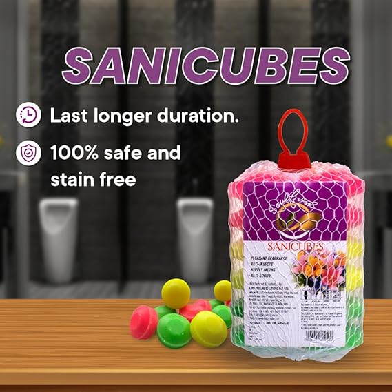 Sanicubes (Pack of 2)  Freshener Balls, urinal cubes for toilet, shoe rack freshener, and bathroom freshener