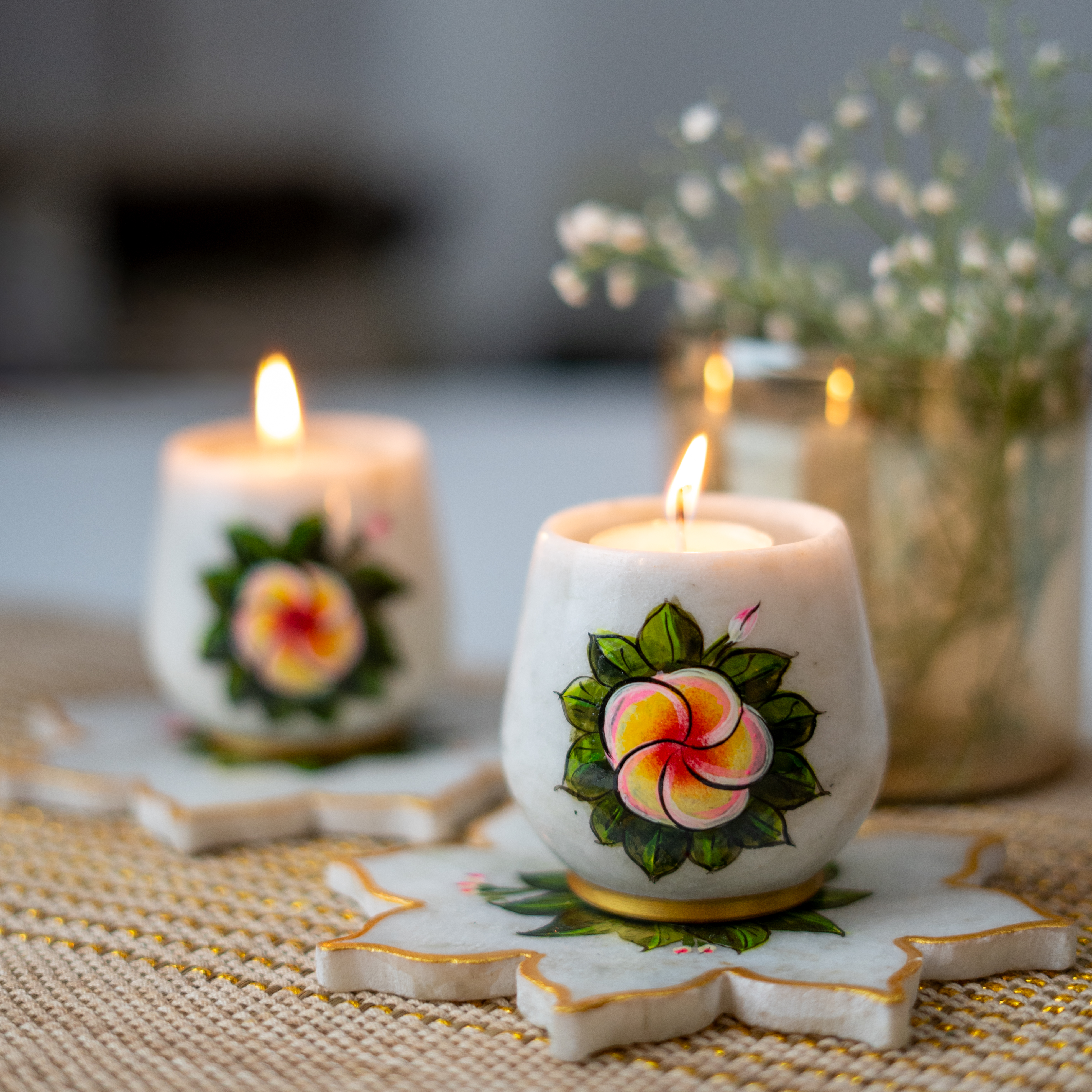 Champa Rounded Candle Holders