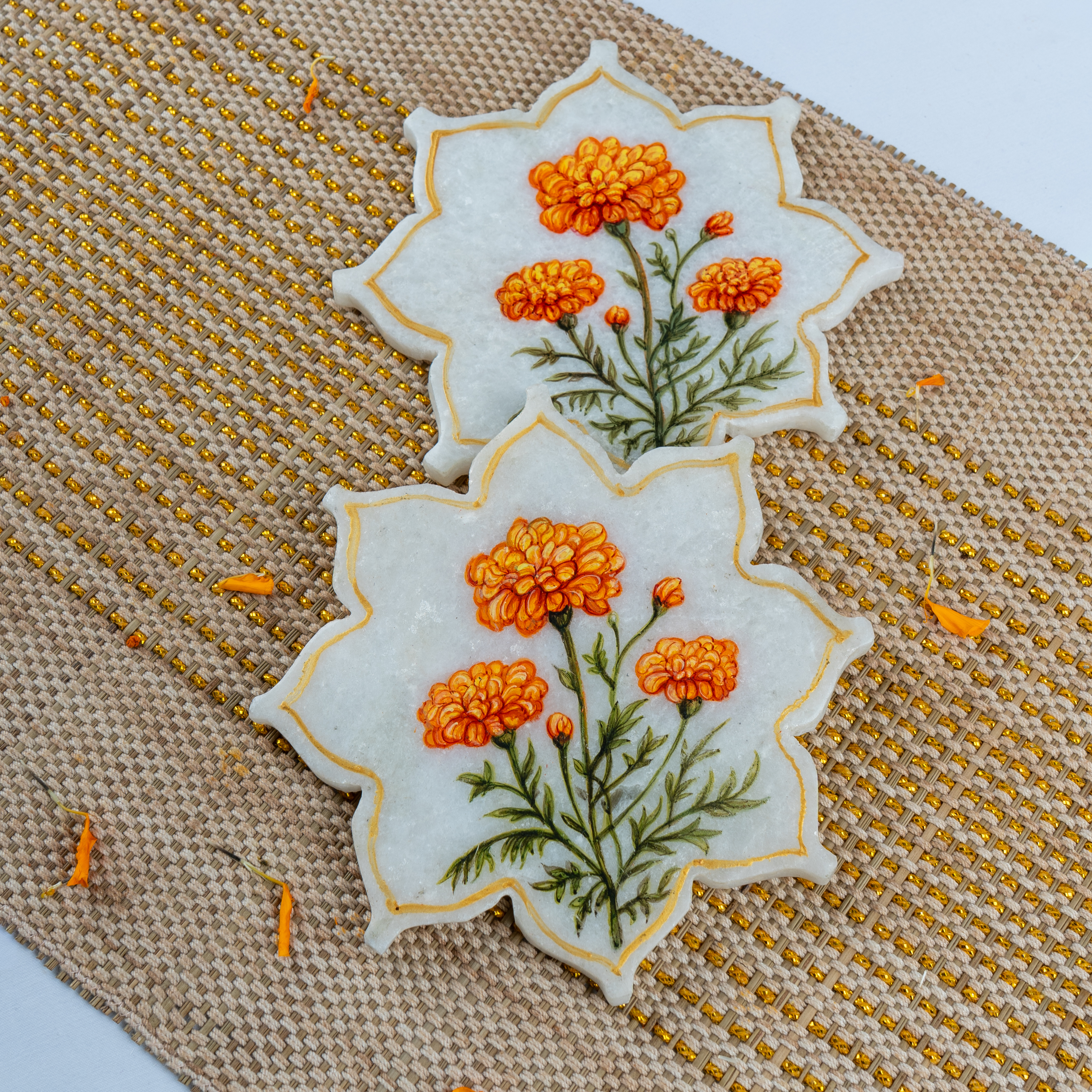 Kesariya Flower Coaster