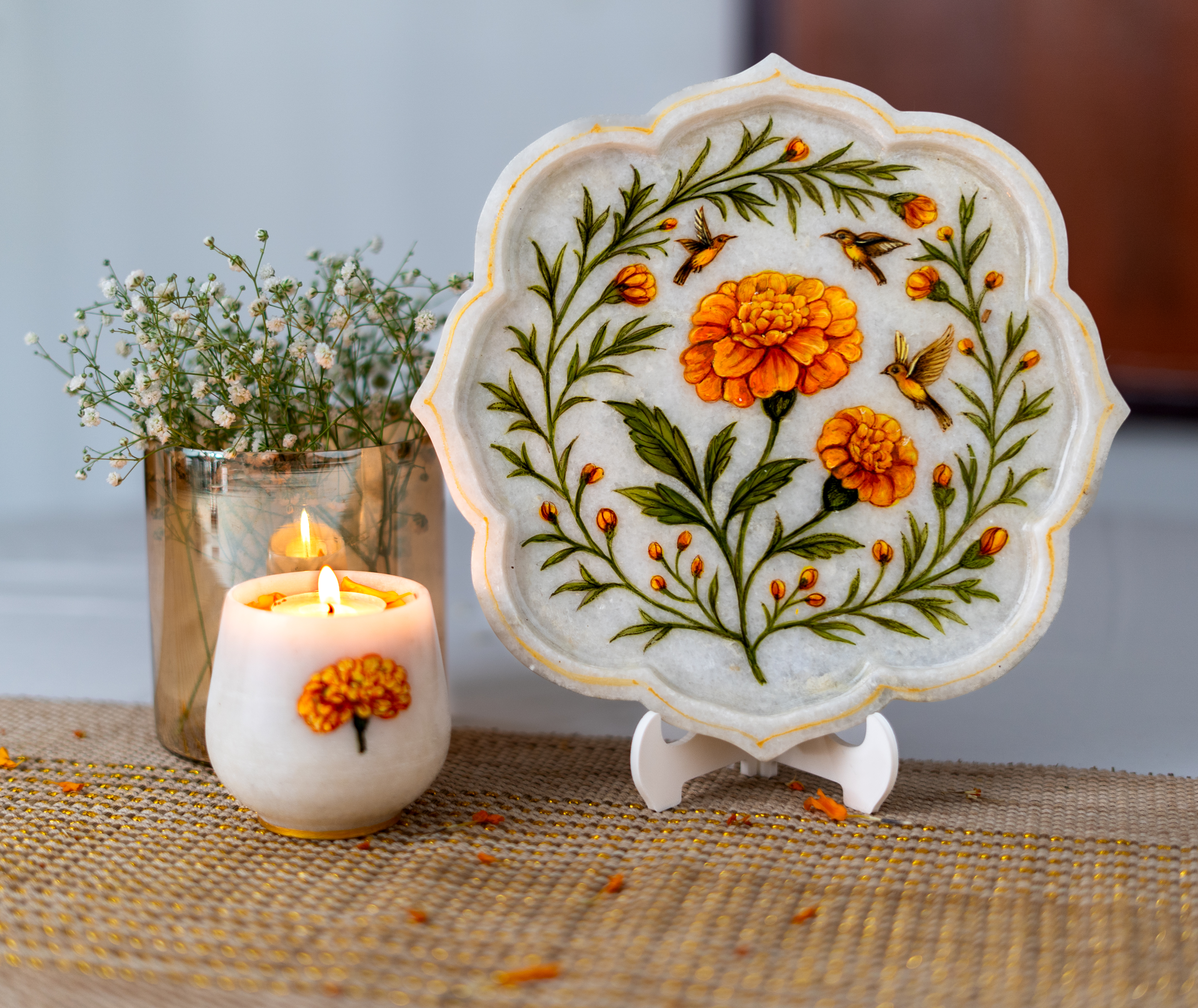 Kesariya Rounded Candle Holders