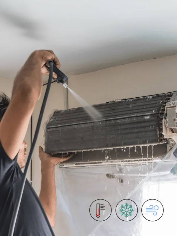 Split AC wet Service with pressure 