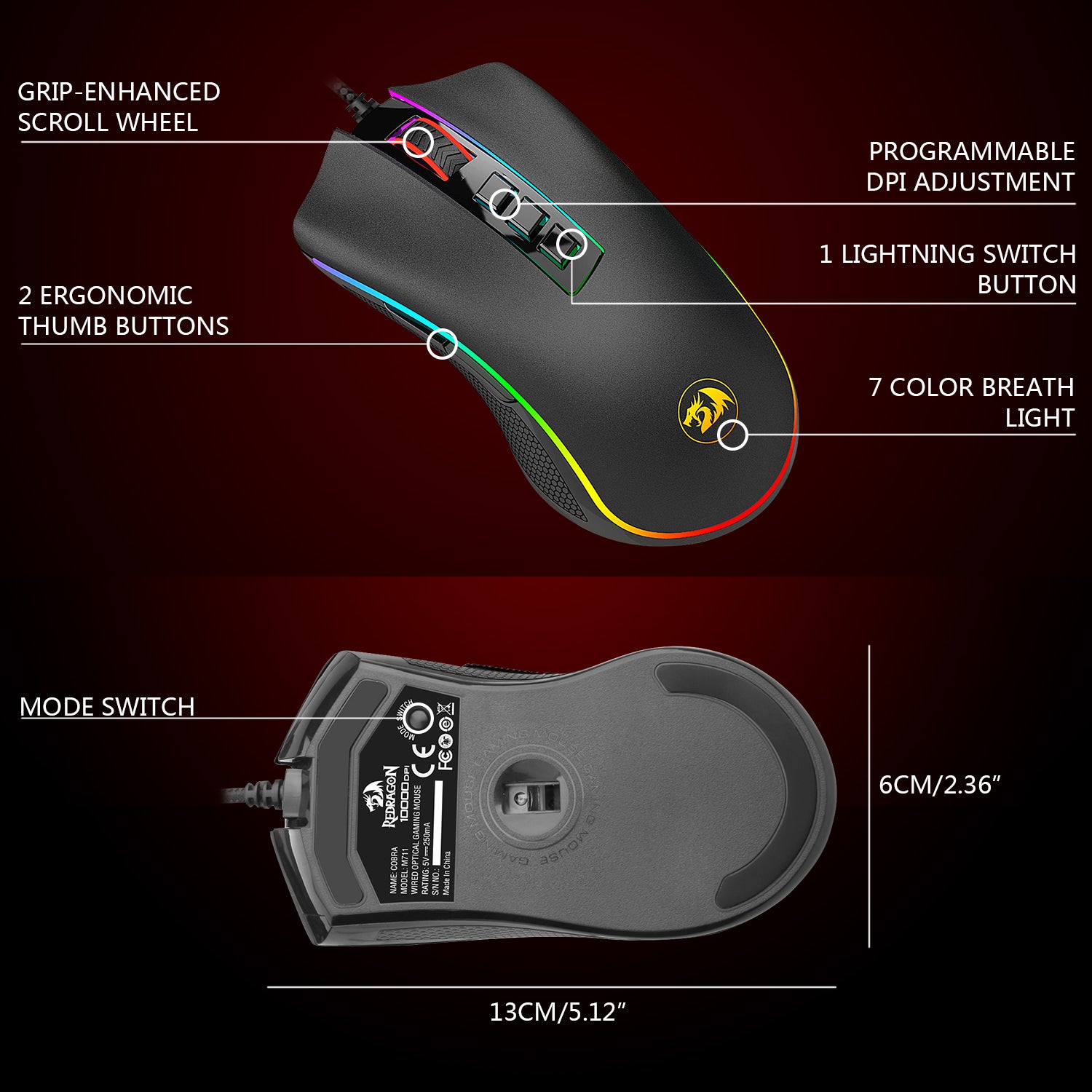 Redragon M711 COBRA Gaming Mouse