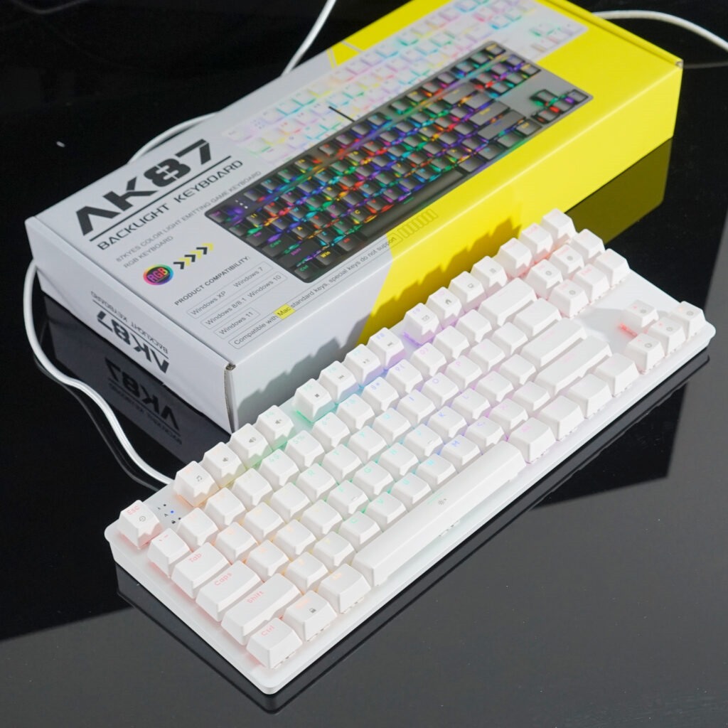 AK87 RGB Mechanical Keyboard (WHITE)