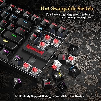 Redragon K552 KUMARA Red Switch Rainbow Mechanical Gaming Keyboard