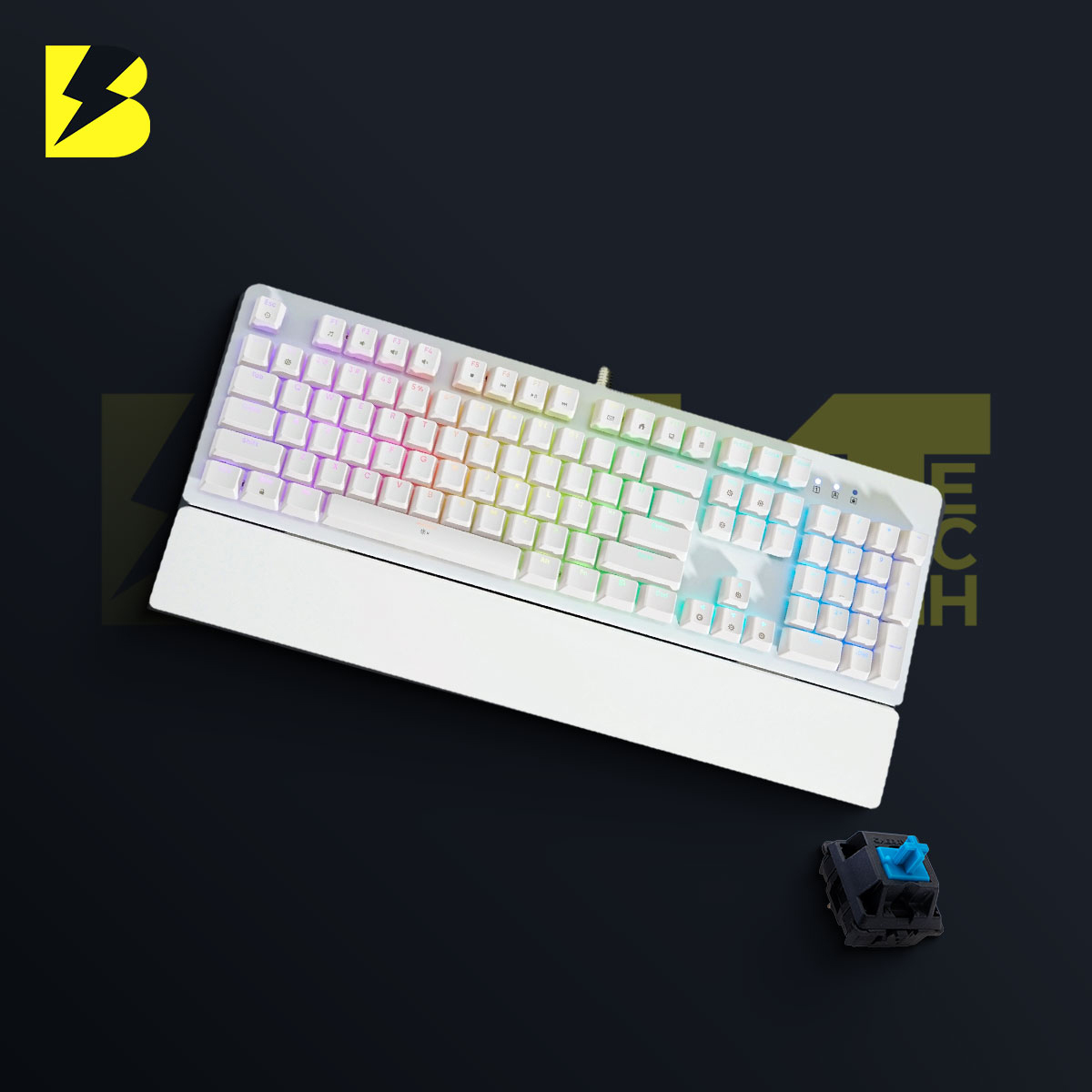 AK104 RGB Mechanical Keyboard (WHITE)