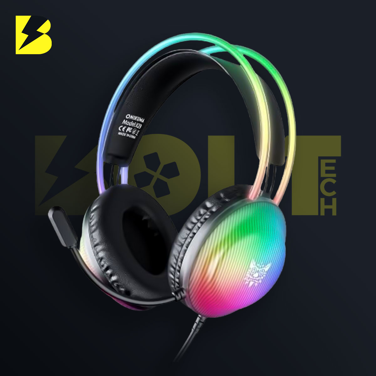 ONIKUMA X29 Gaming Headset  Wired PC Headphones with Microphone RGB Lighting