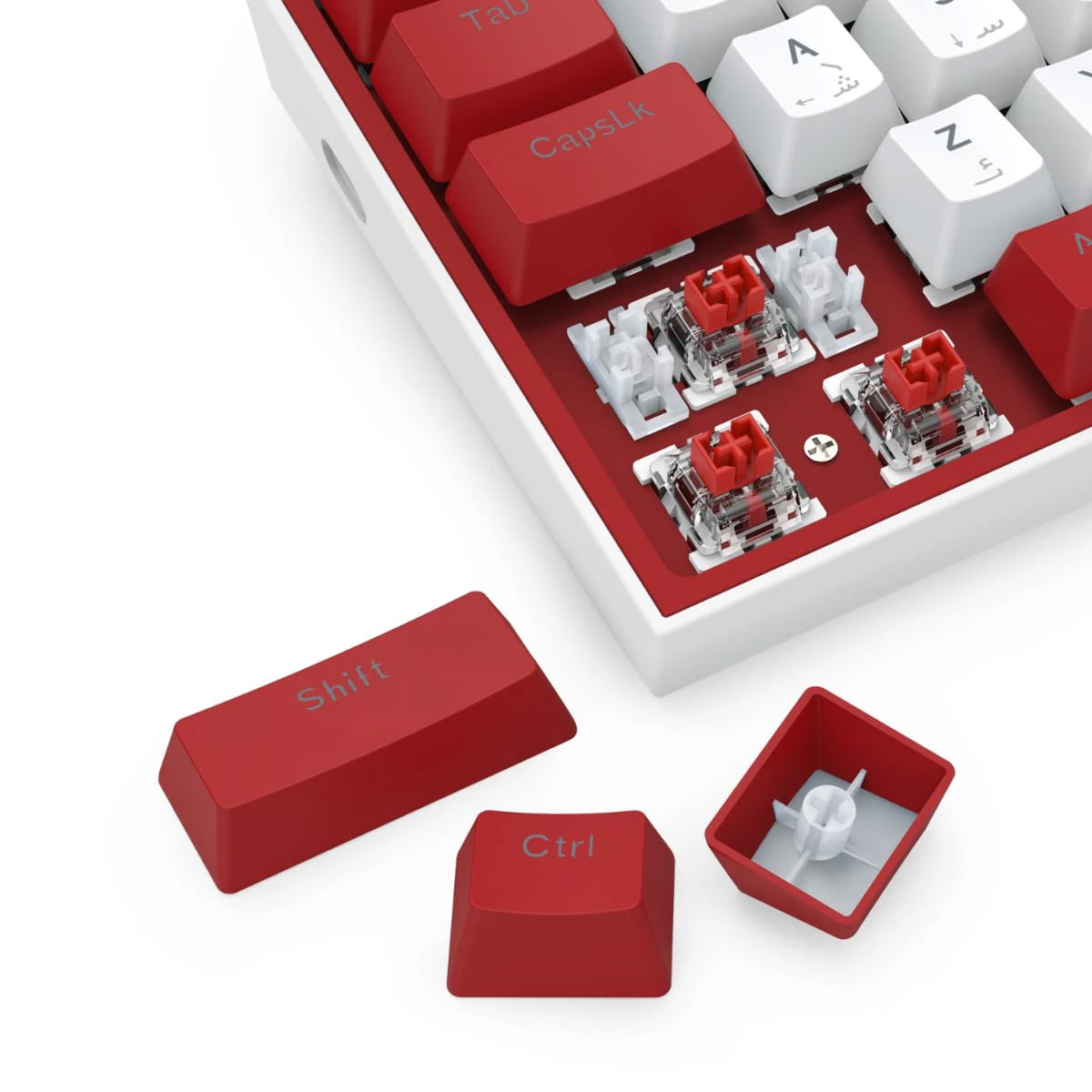 REDRAGON K617 Fizz RGB 60 Gaming Mechanical Keyboard Red Switches REDWHITE