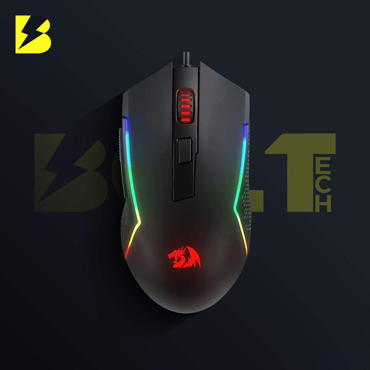 Redragon M616 TRIDENT RGB 10000 DPI Wired Optical Mouse
