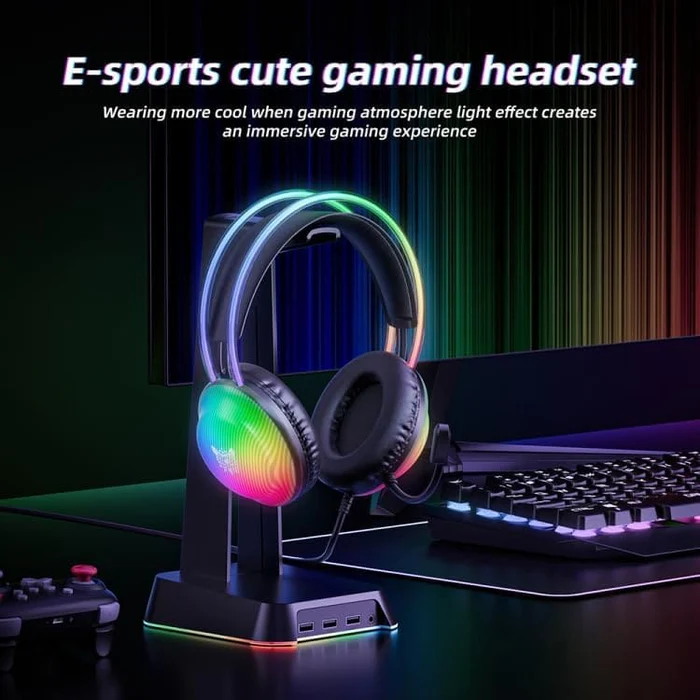 ONIKUMA X29 Gaming Headset  Wired PC Headphones with Microphone RGB Lighting