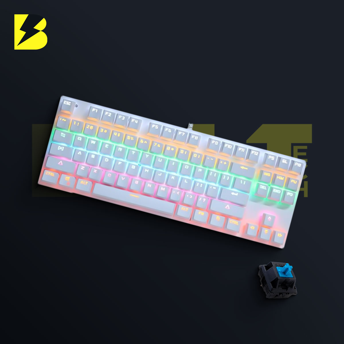 AK87 RGB Mechanical Keyboard (WHITE)