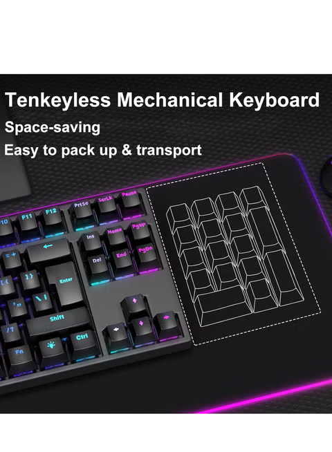 AK87 RGB Mechanical Keyboard (BLACK)