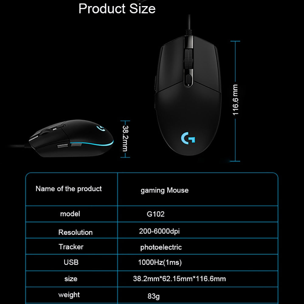 Logitech-G102-LIGHTSYNC-Gaming-Mouse-features-8000-dpi (Black)