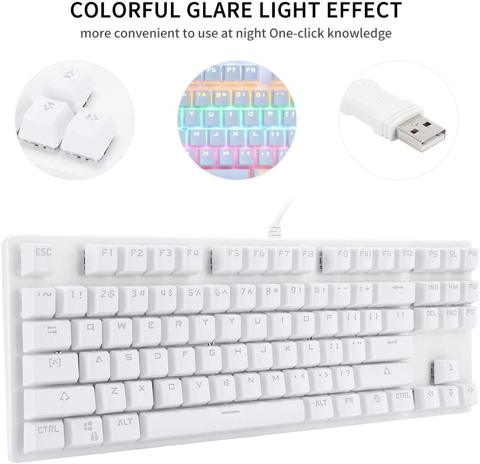 AK87 RGB Mechanical Keyboard (WHITE)