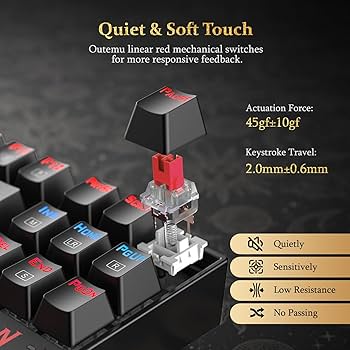 Redragon K552 KUMARA Red Switch Rainbow Mechanical Gaming Keyboard