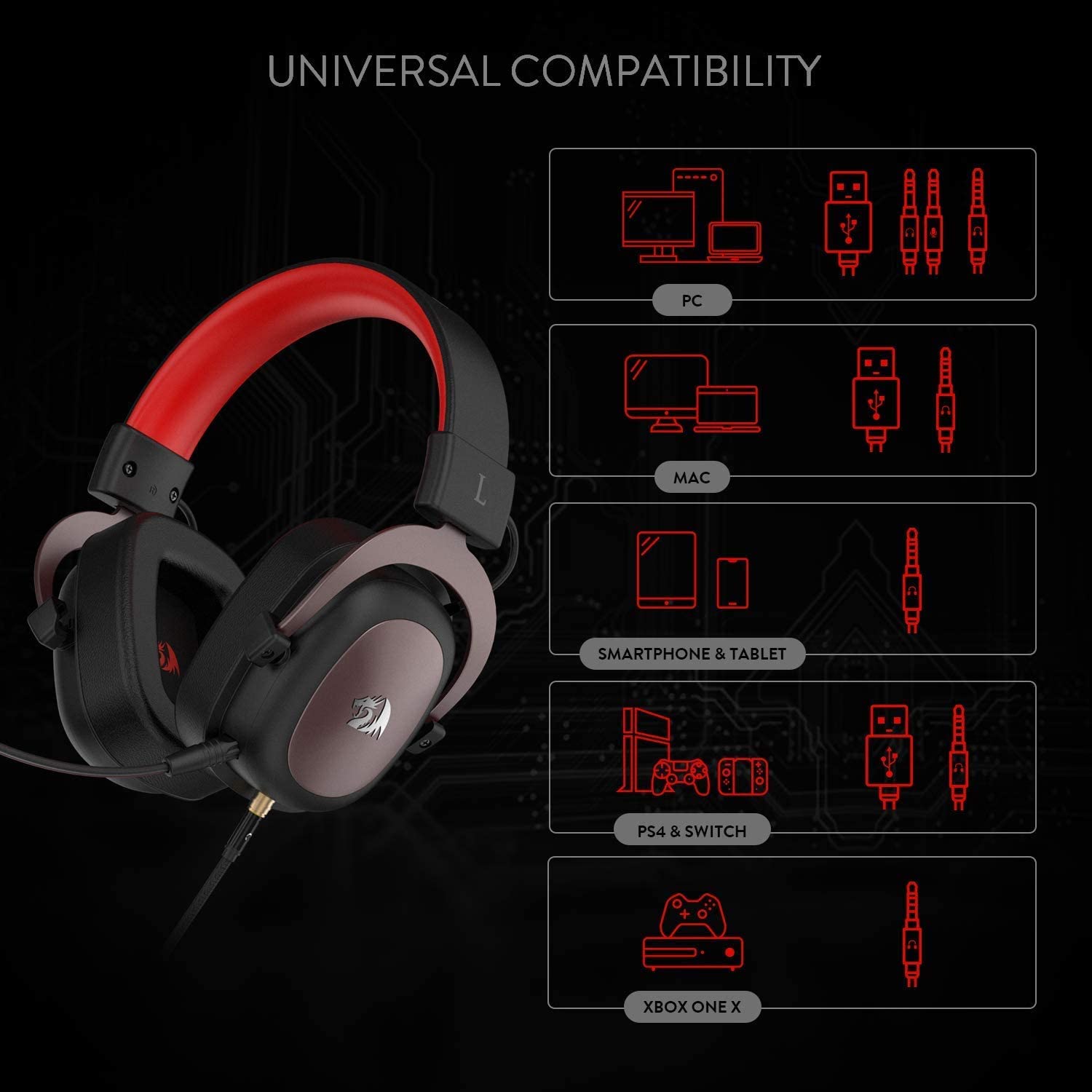 Redragon H510 Zeus X Wired Gaming Headset 