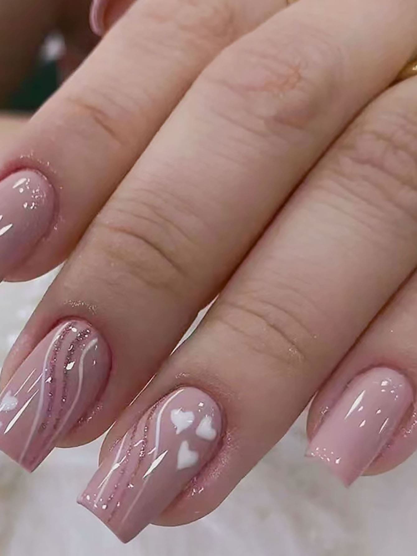 24 pcs Elegant Nude Pink Gel Nails