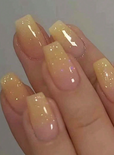 24 pcs Ombre Glitter Acrylic Nails