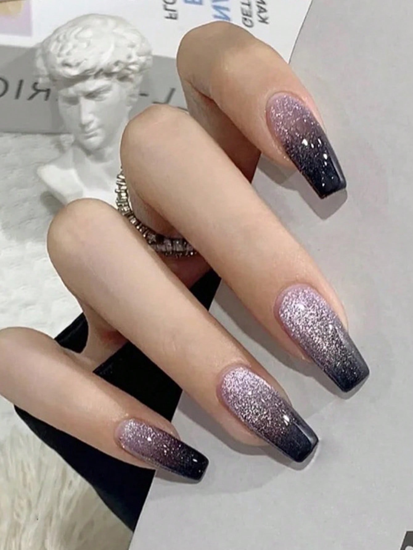 24 pcs Ombre Glitter Press-On Nails