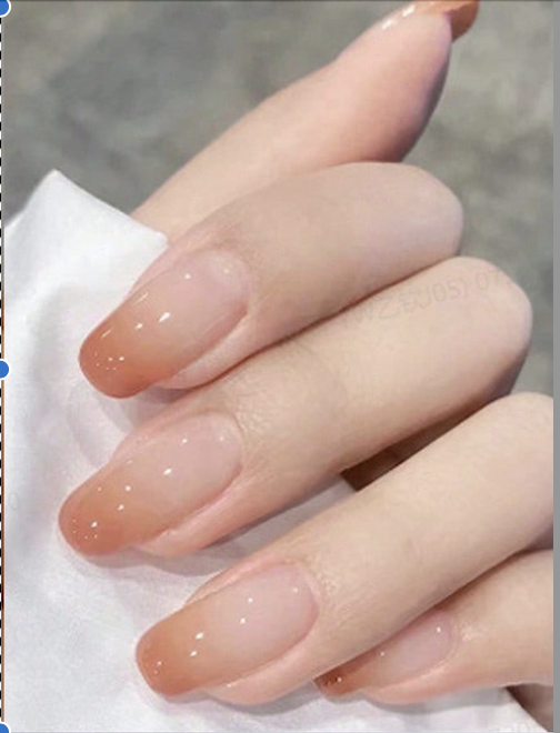 24 pcs Brown Gradient Press-On Nails