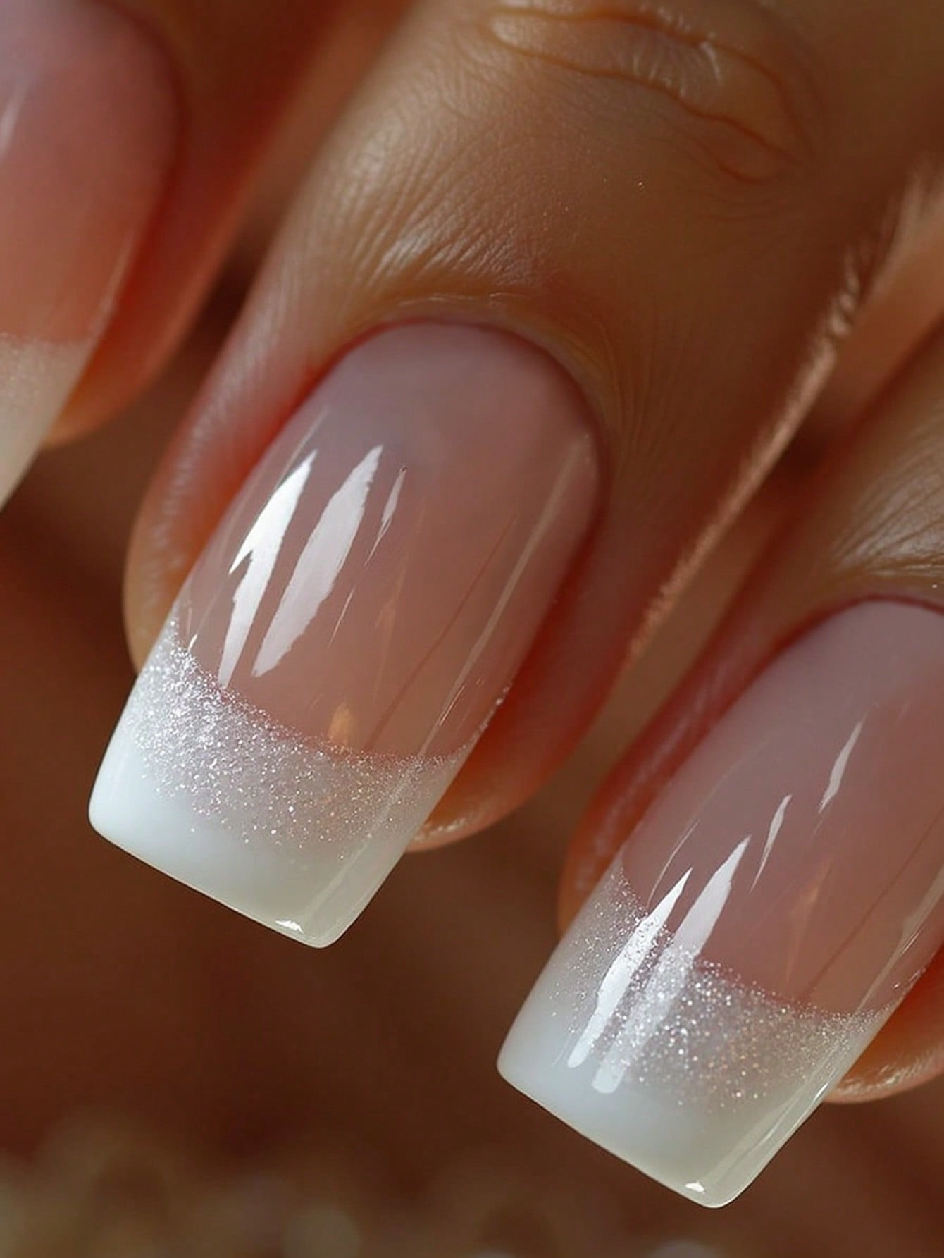24 pcs French Manicure Acrylic Nails