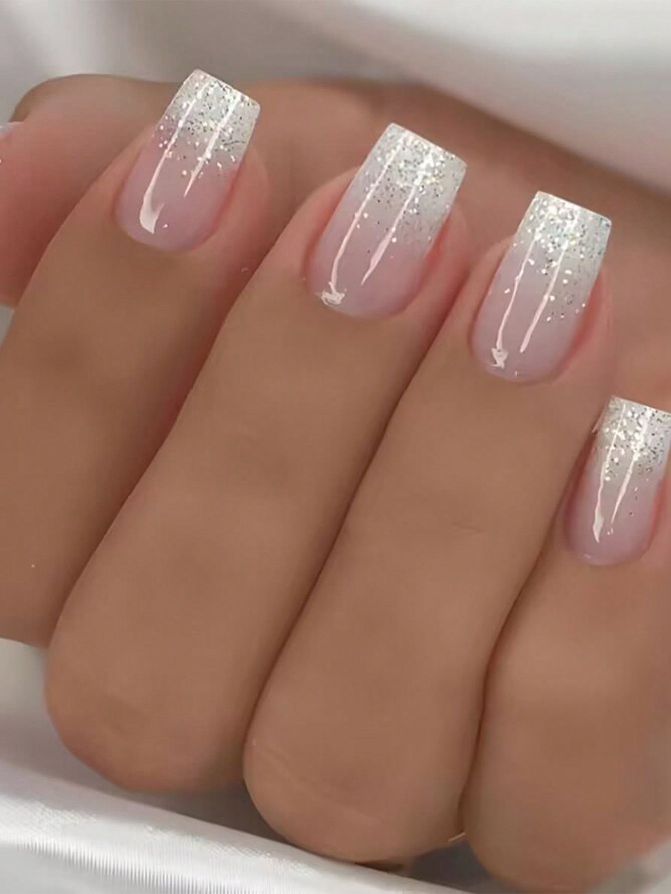 24 pcs Glitter Ombre Acrylic Nails