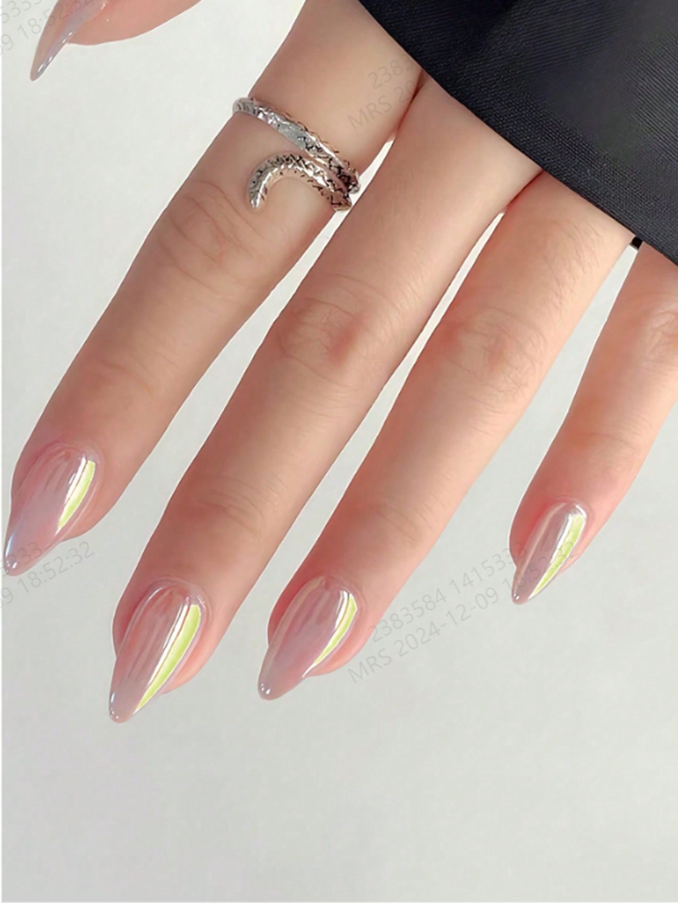 24 pcs Iridescent Stiletto Nail Art
