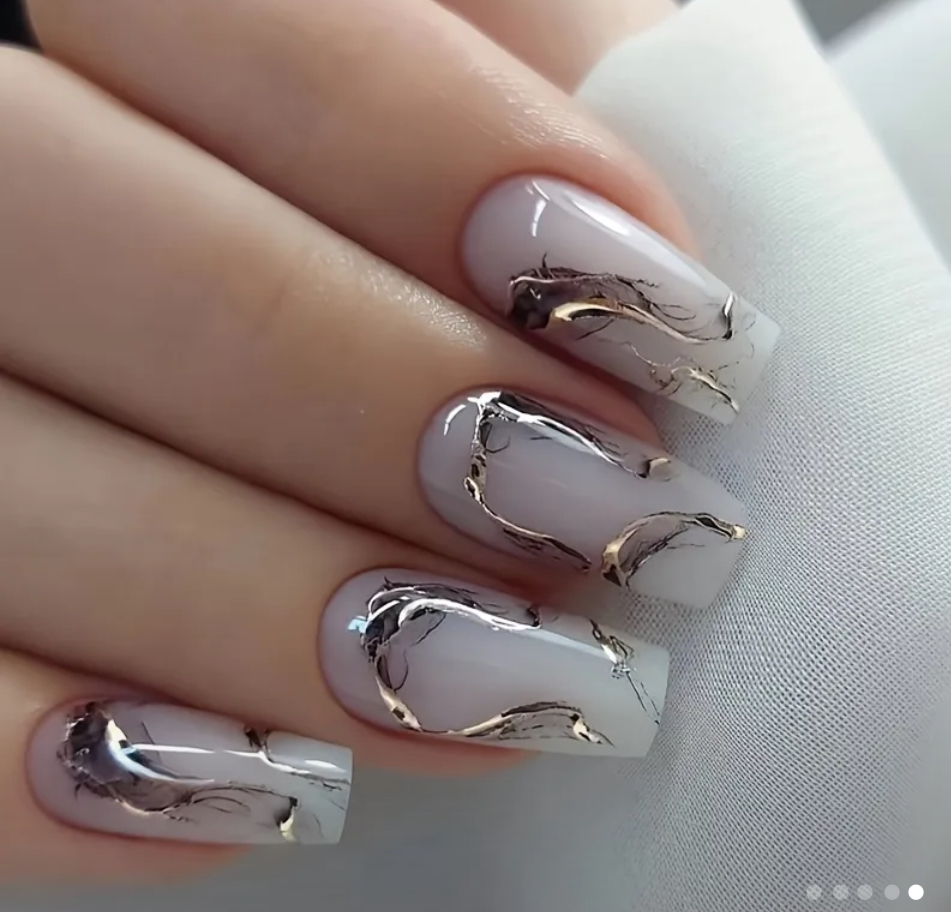 24 pcs Elegant Marble Nail Art