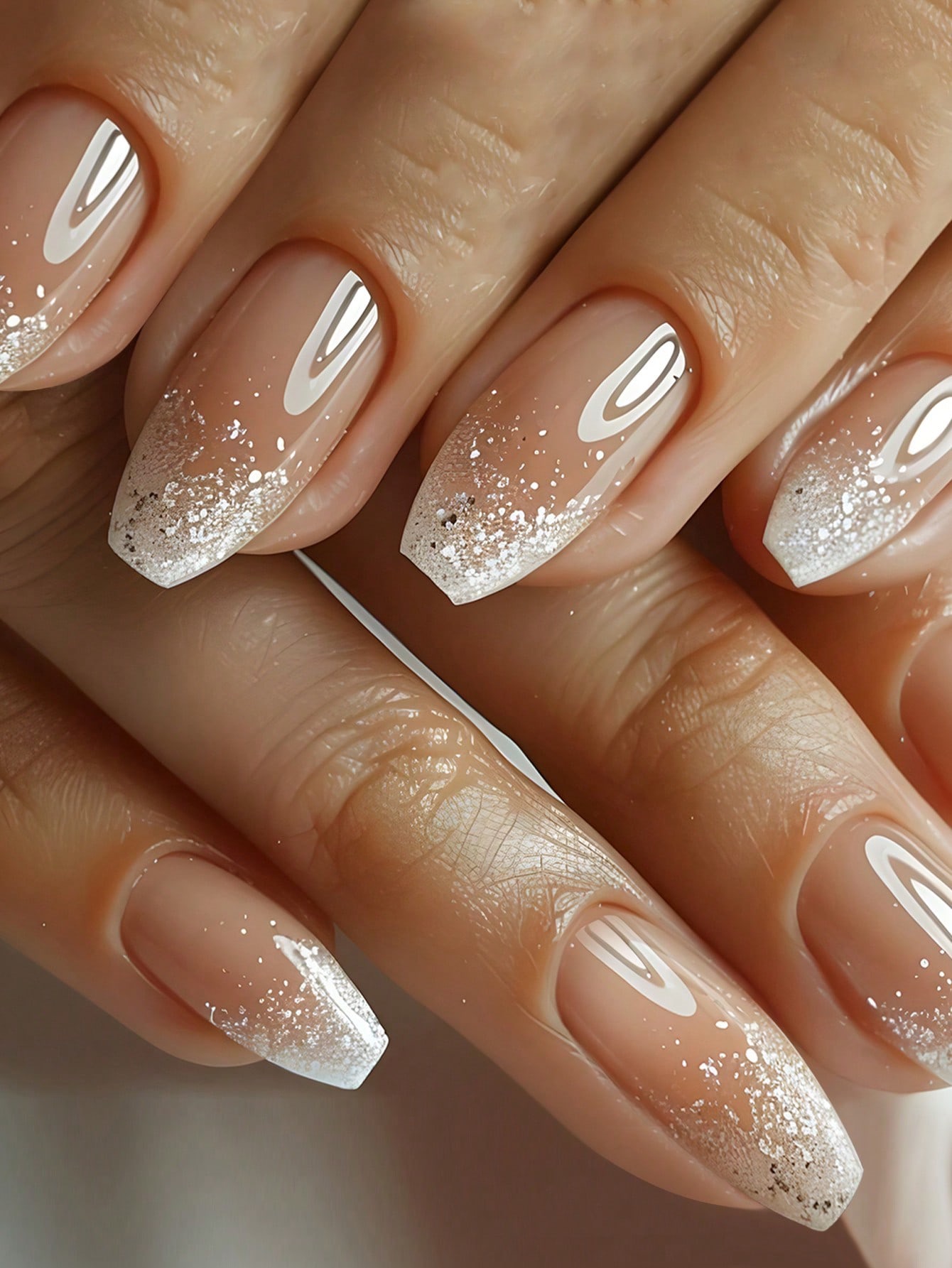 24 pcs Elegant French Manicure