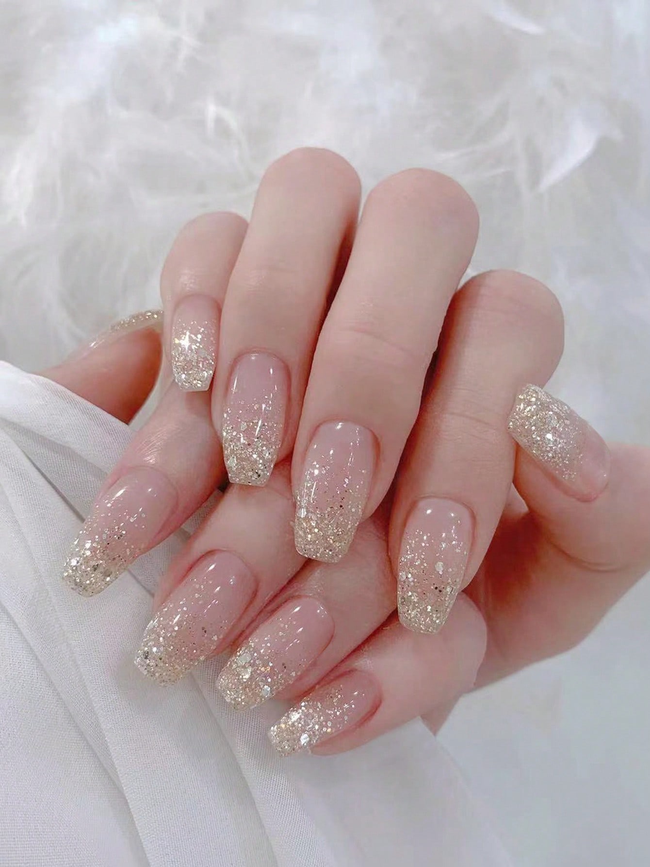 24 pcs Glitter Ombre Press-On Nails