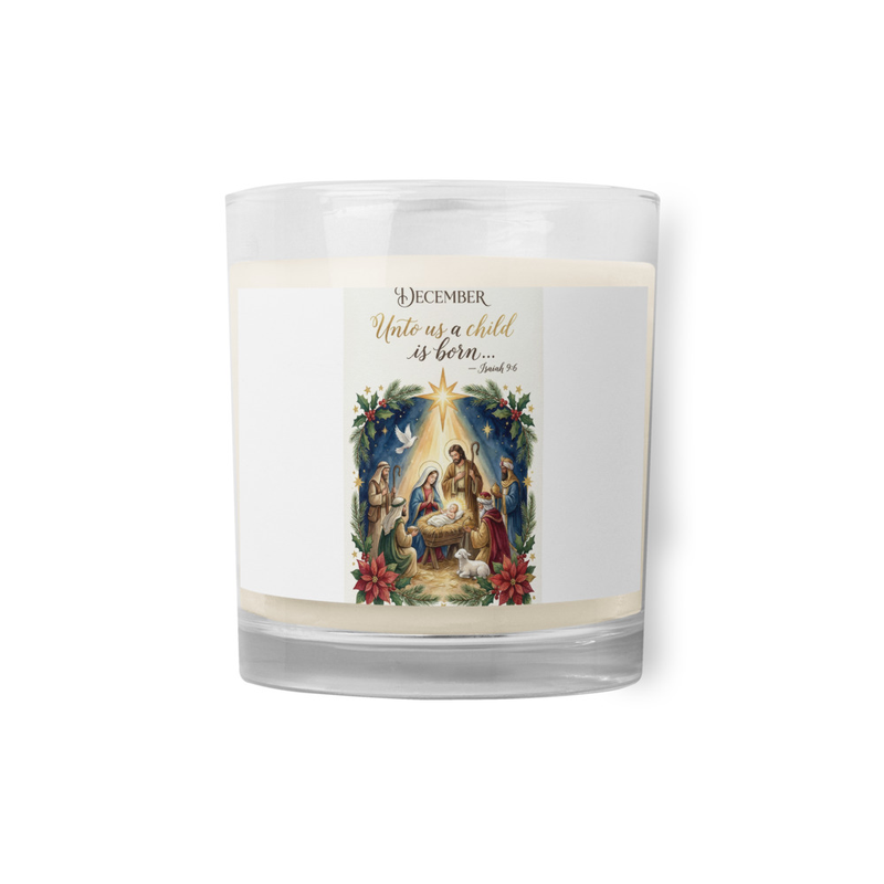 Glass jar soy wax candle