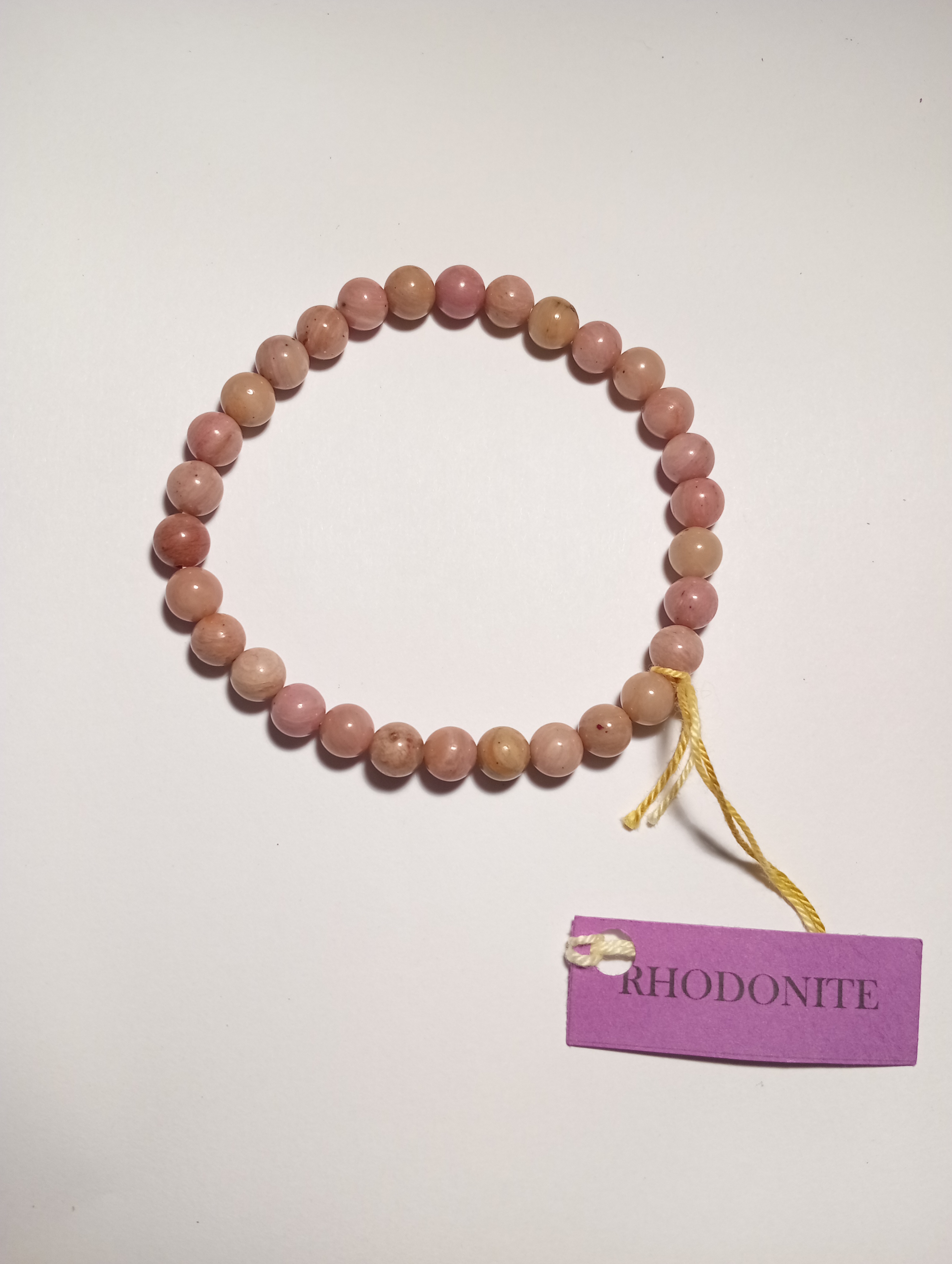 Bracelet en rhodonite 6 mm