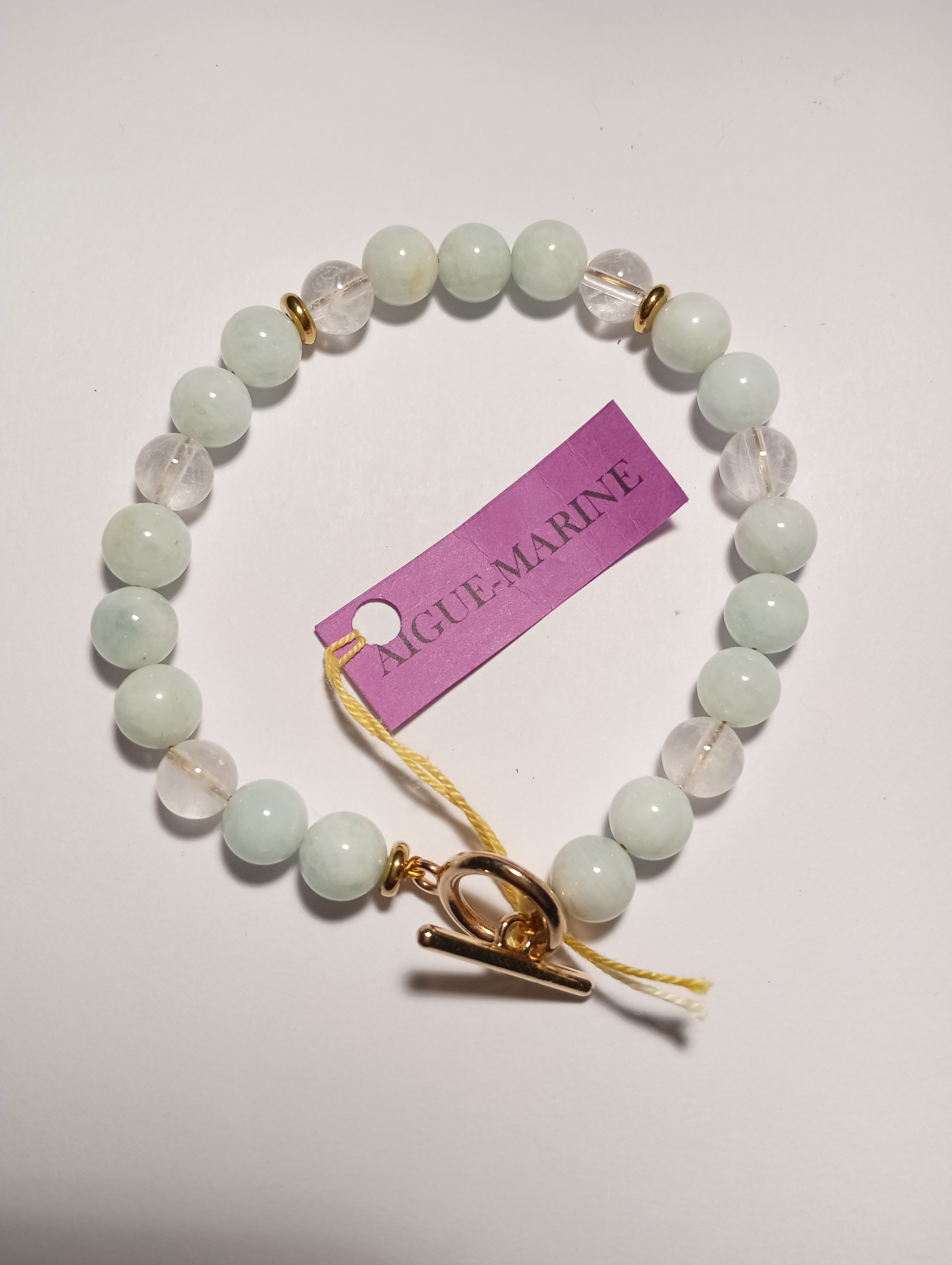 Bracelet en aigue-marine de belle qualité