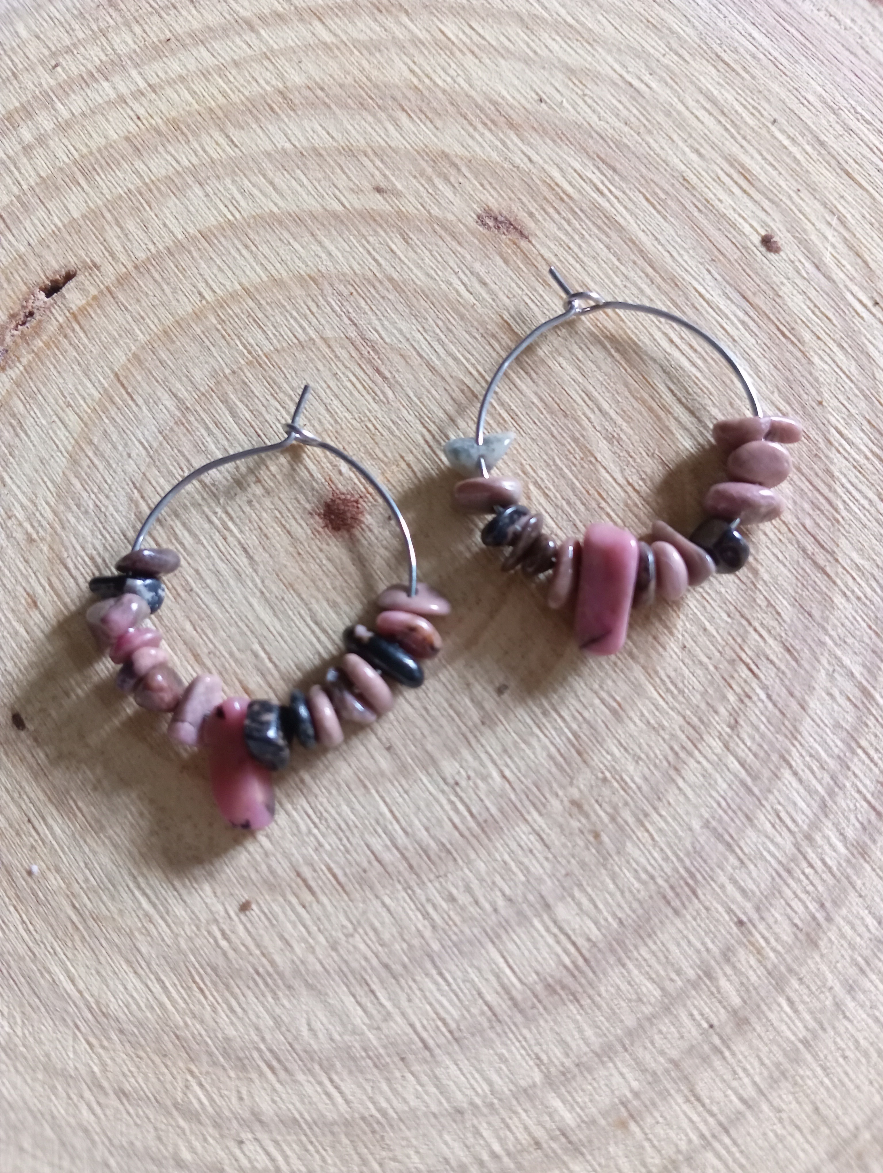 Créoles en Rhodonite
