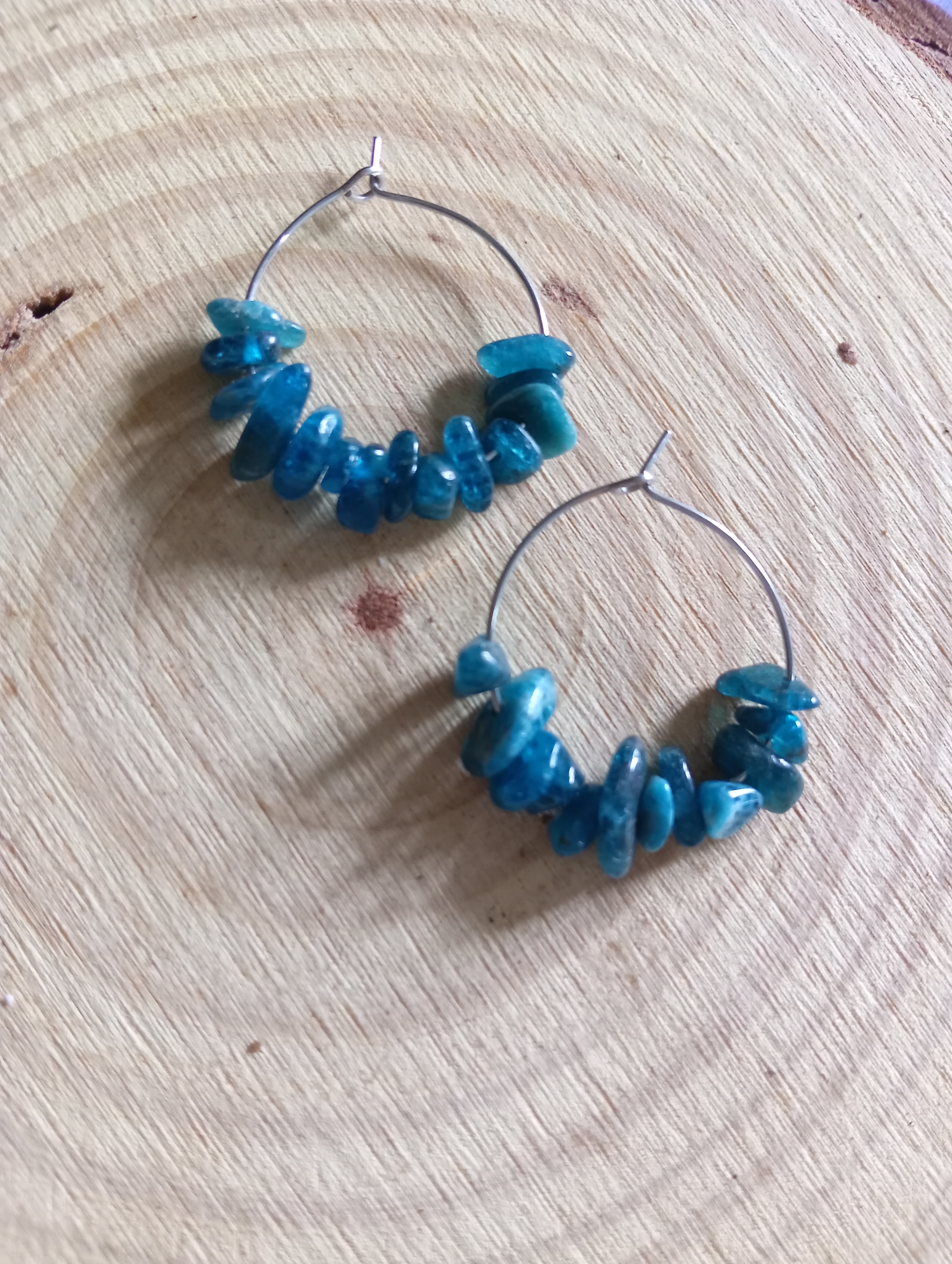 Créoles en Apatite bleue