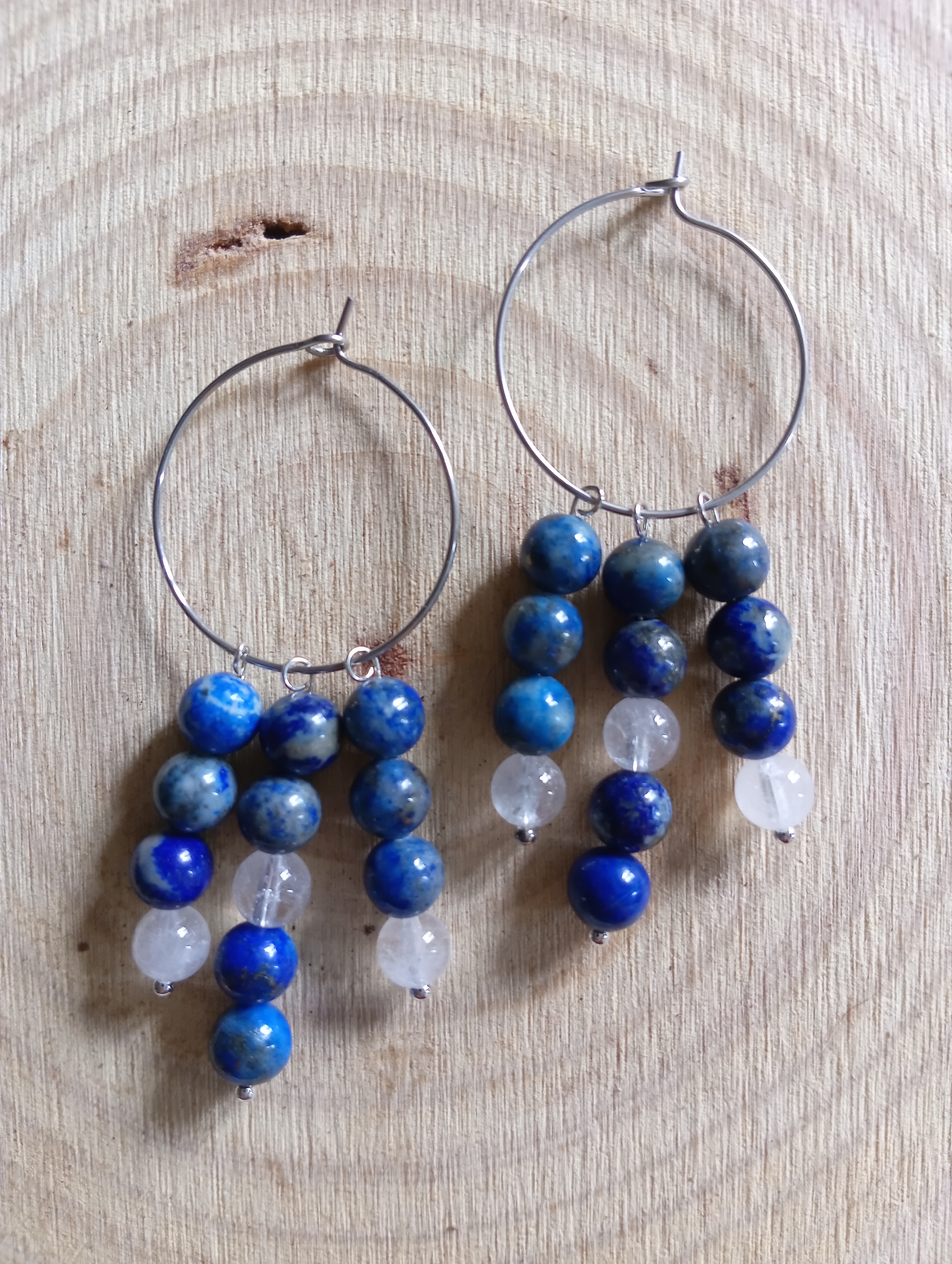 Lapis lazuli et cristal de roche