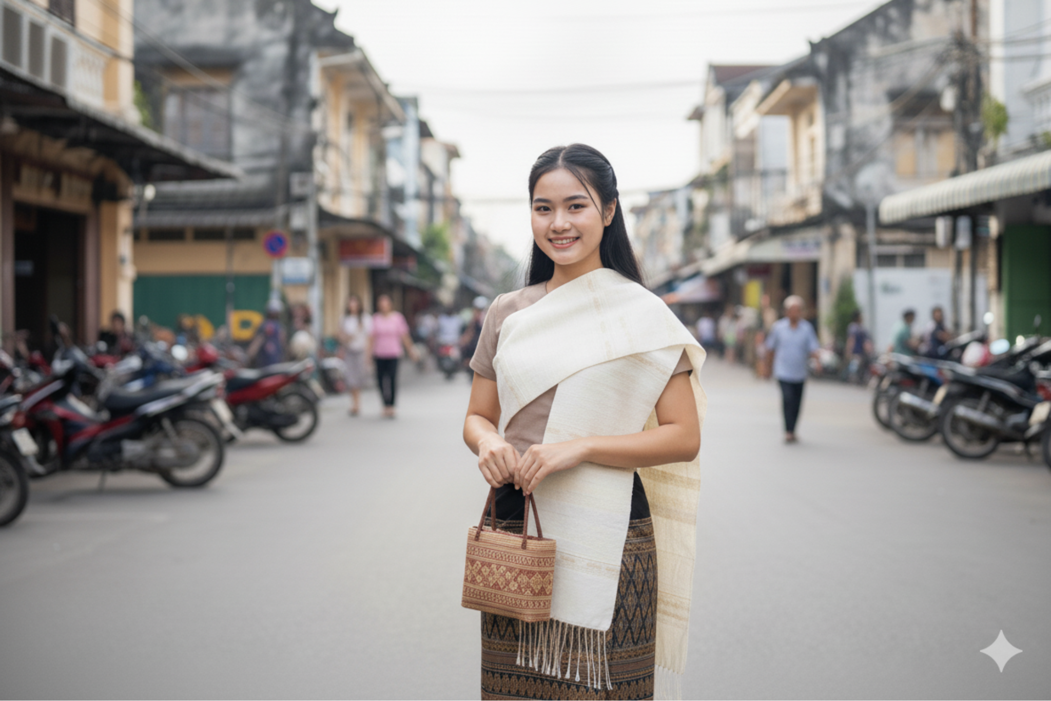 ຜ້າບ່ຽງໄໝມ້ອນ Lao traditional Sash