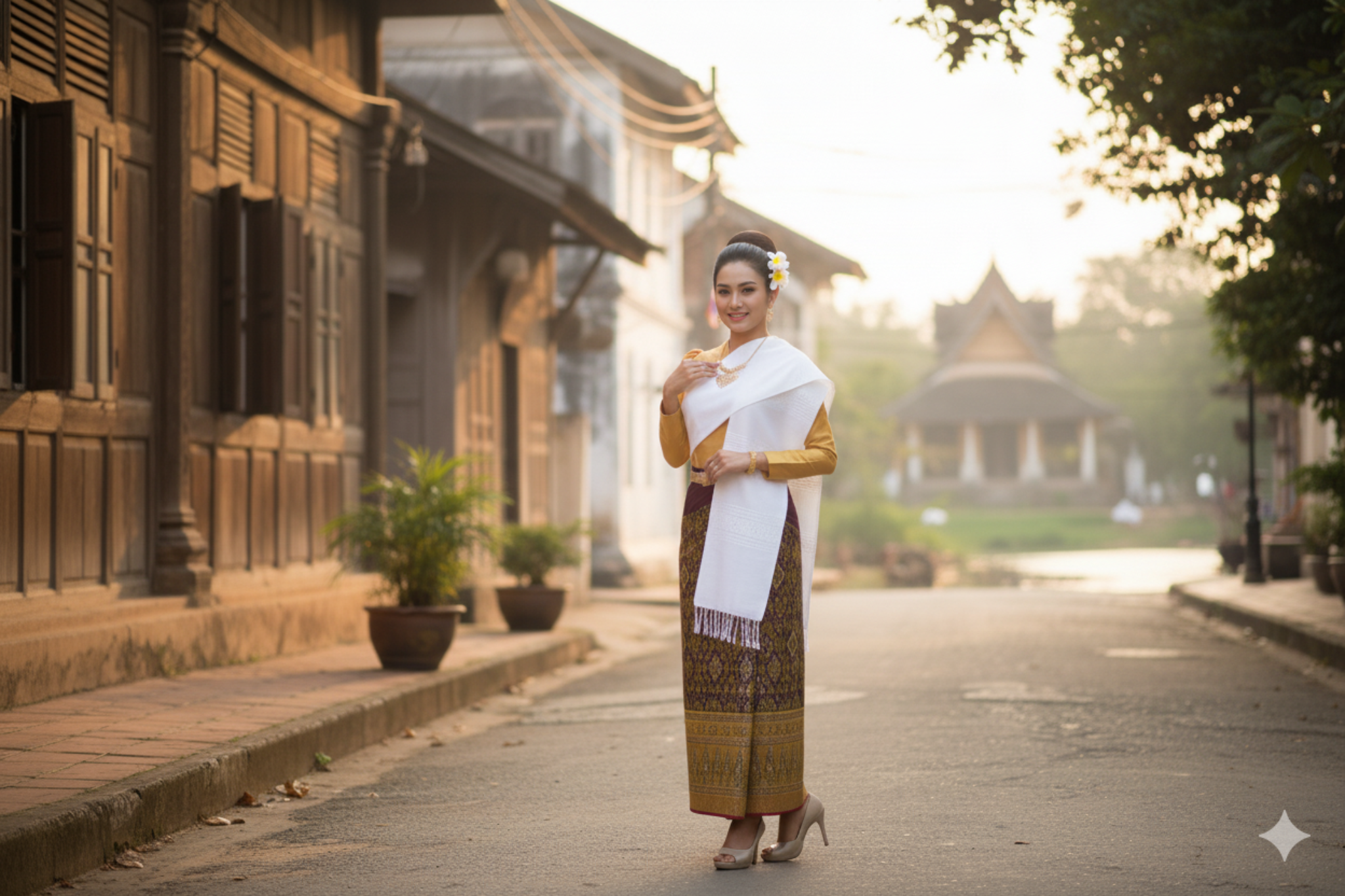 ຜ້າບ່ຽງຍິງ Traditional Lao Sash