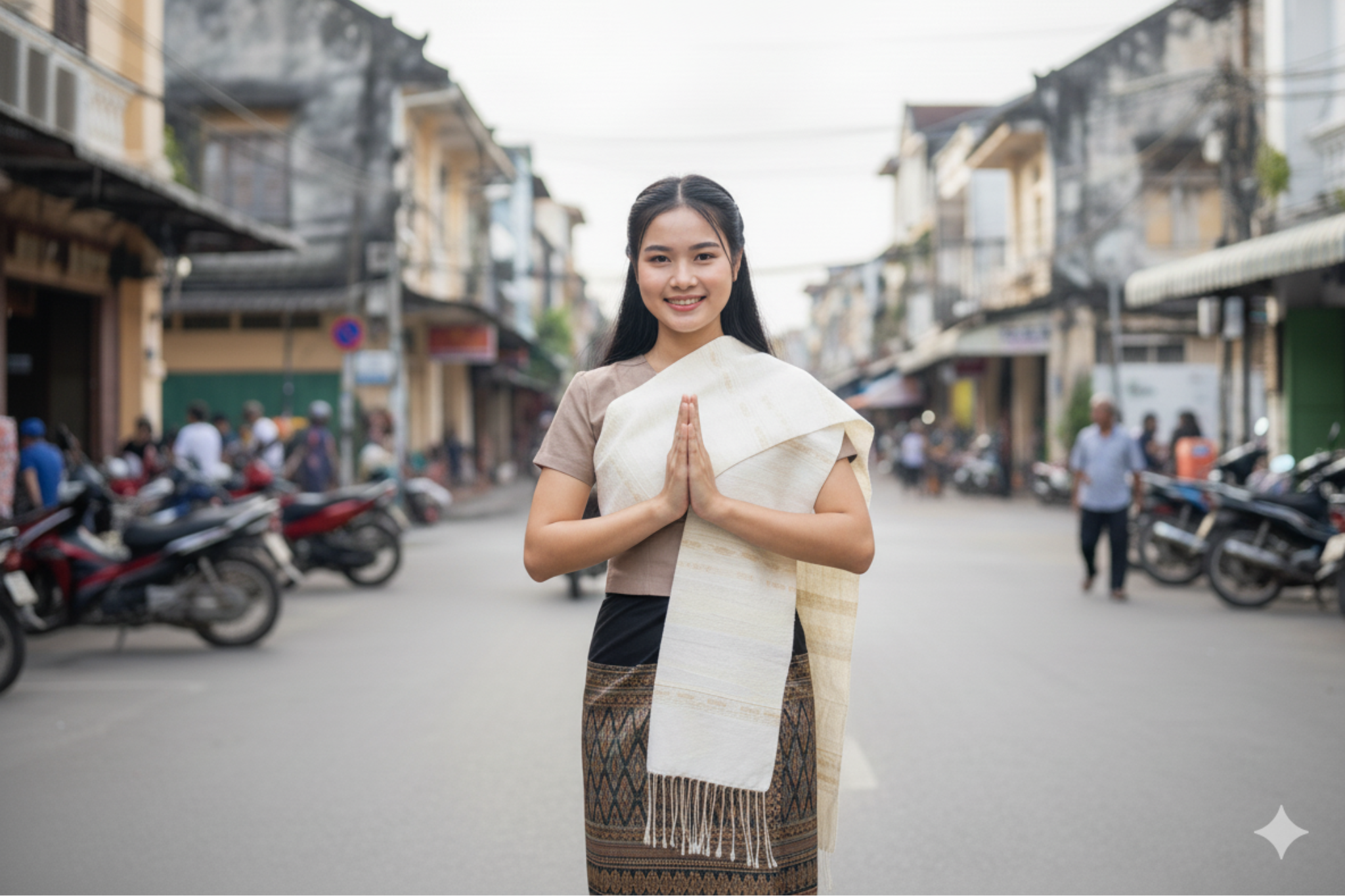 ຜ້າບ່ຽງໄໝມ້ອນ Lao traditional Sash