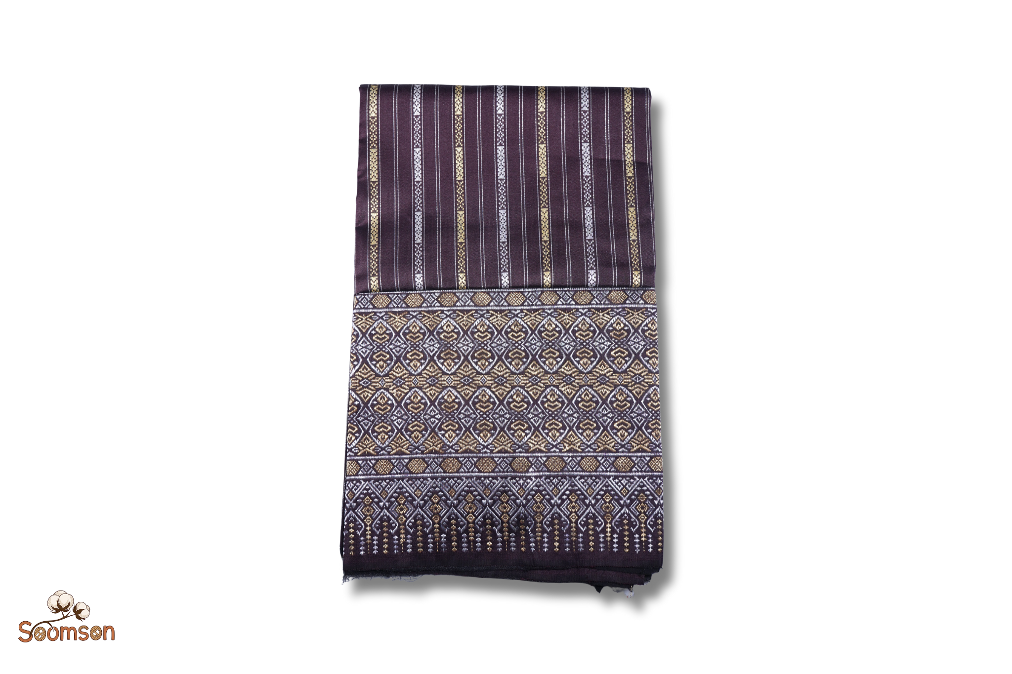 ສິ້ນໄໝລາບປົນ Traditional Lao Silk Skirt