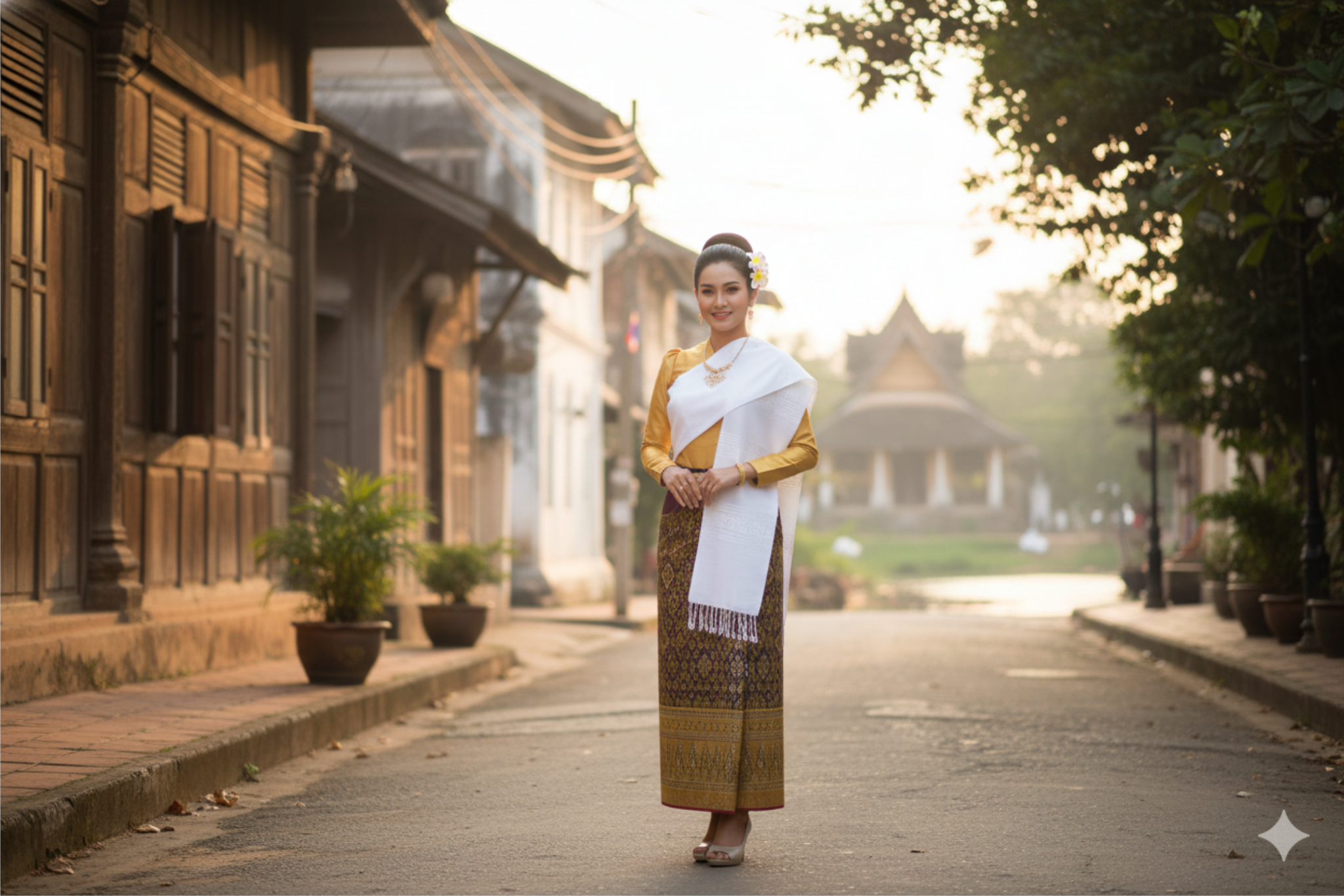 ຜ້າບ່ຽງຍິງ Traditional Lao Sash