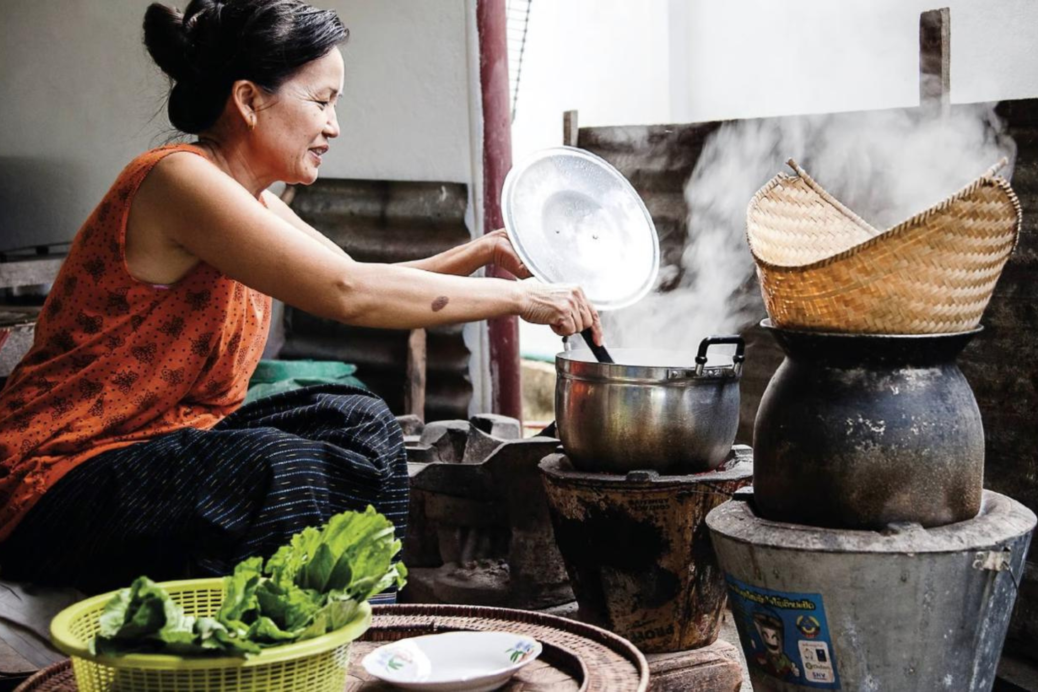 ຫວດນຶ່ງເຂົ້າ Sticky rice Steaming Basket