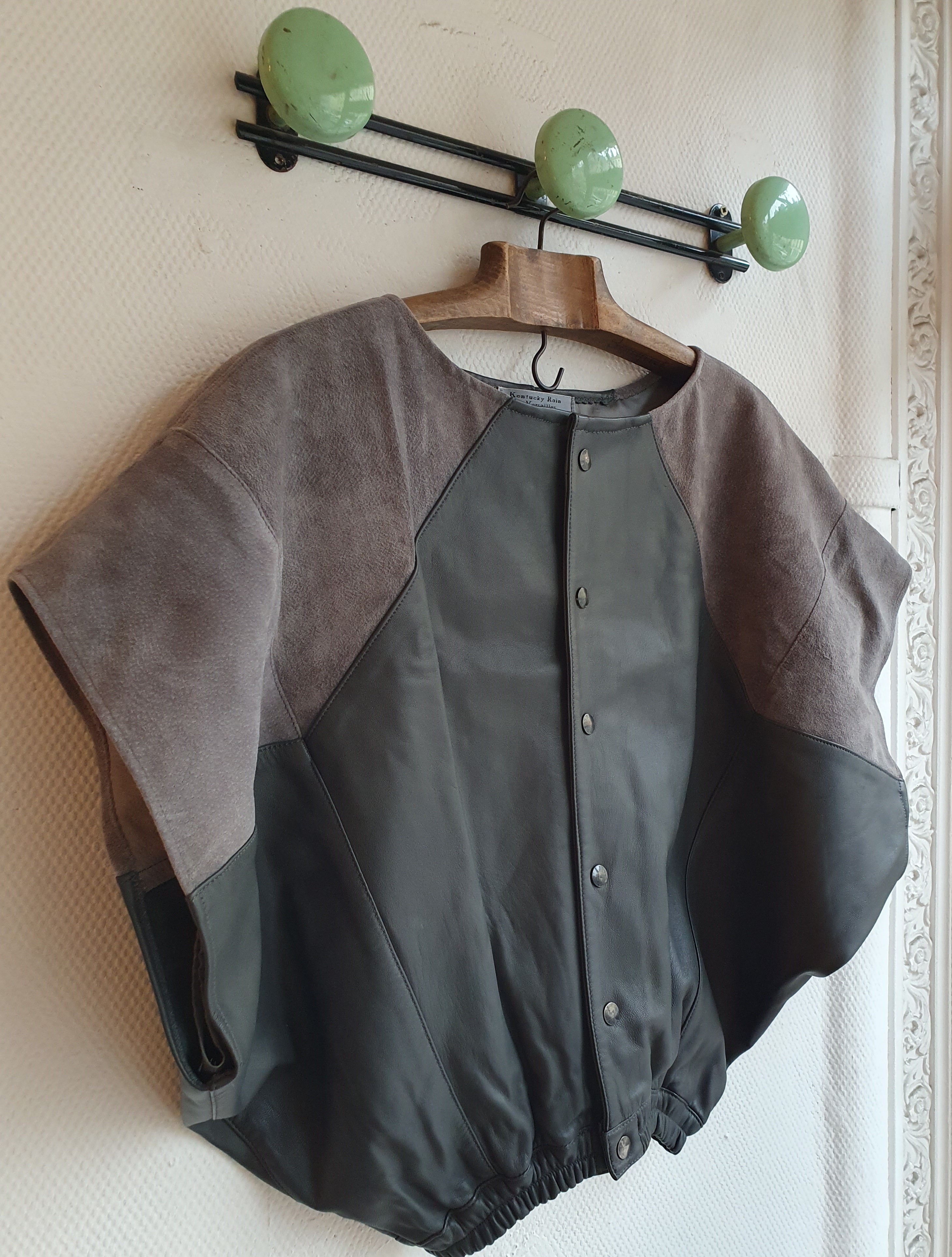 blouson cuir/daim