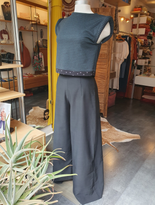 pantalon large noir