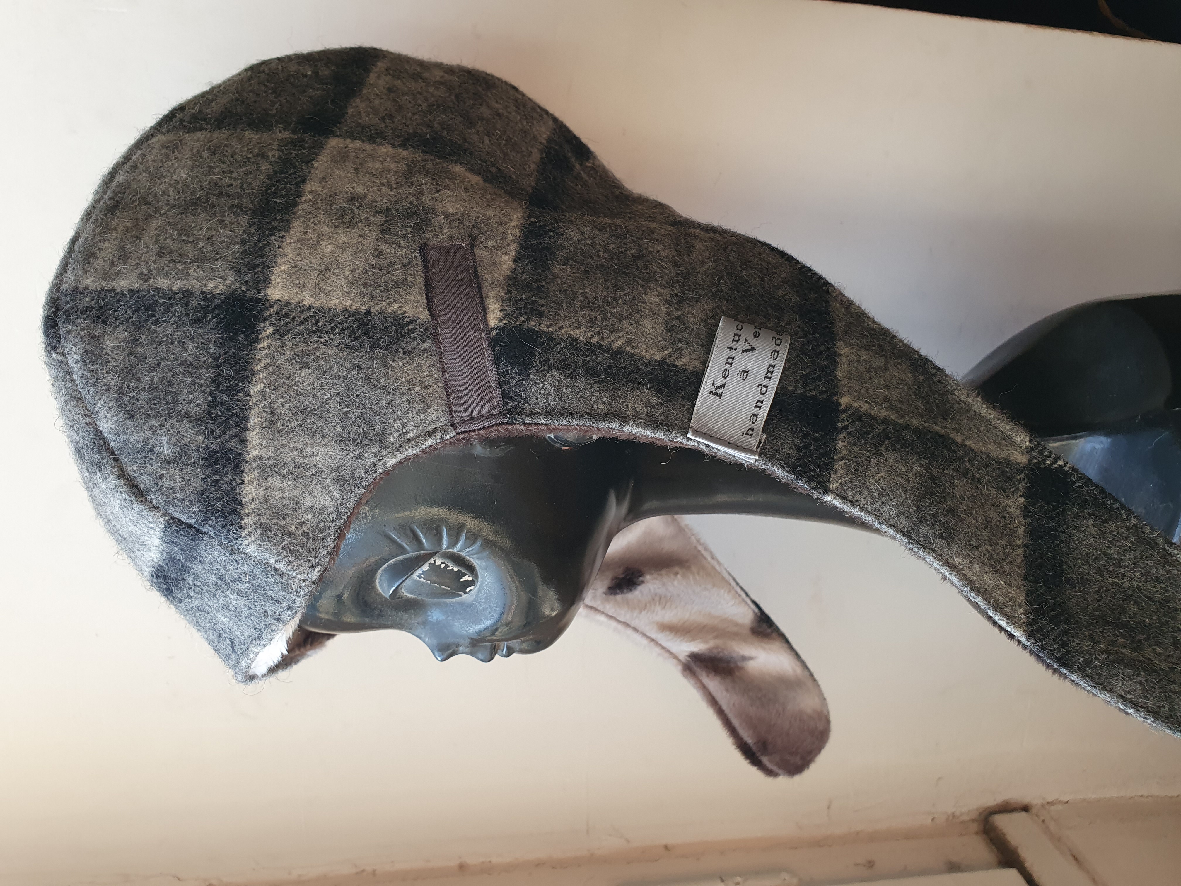 chapeau aviateur tartan gris
