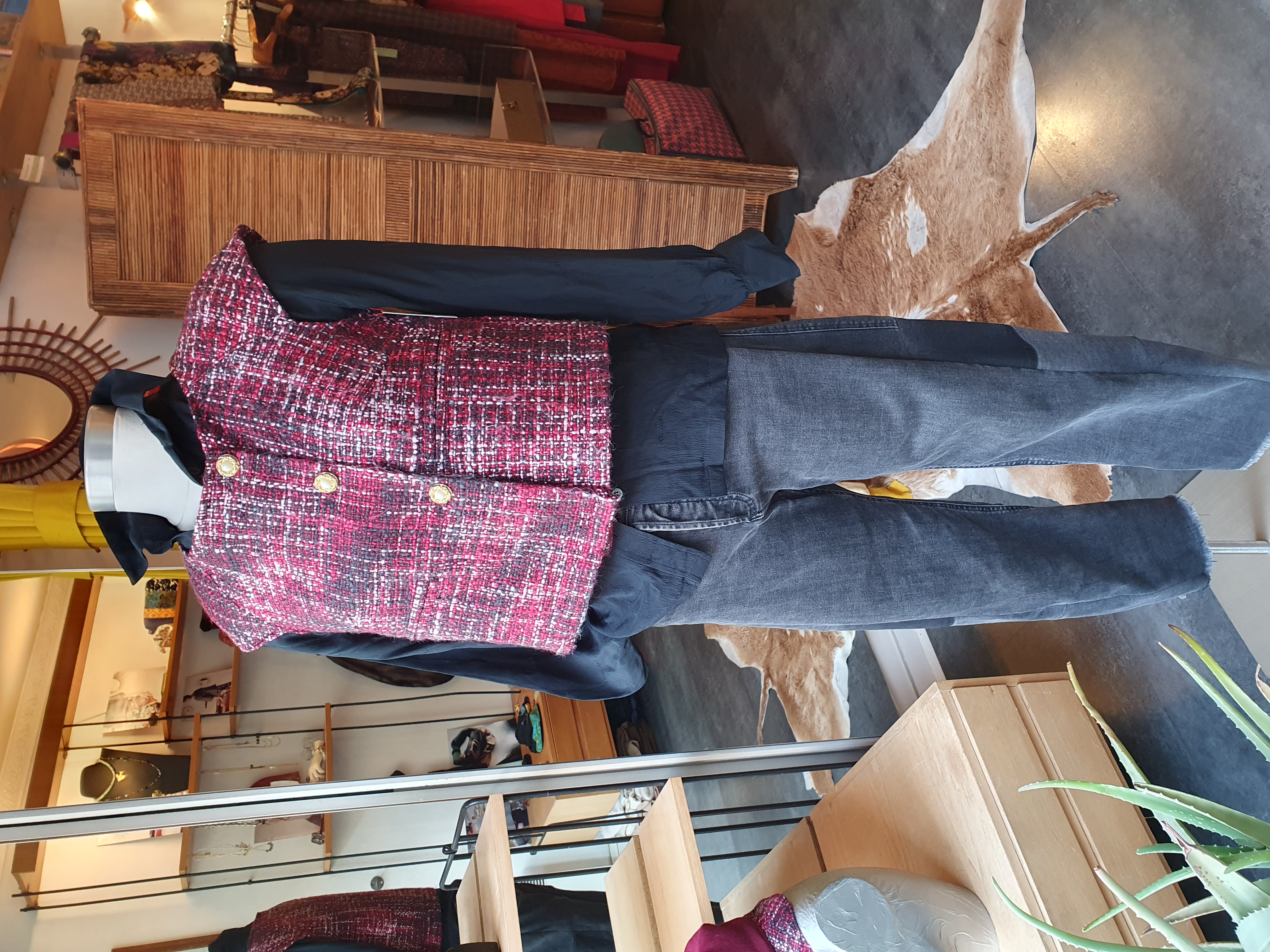 gilet sans manches framboise