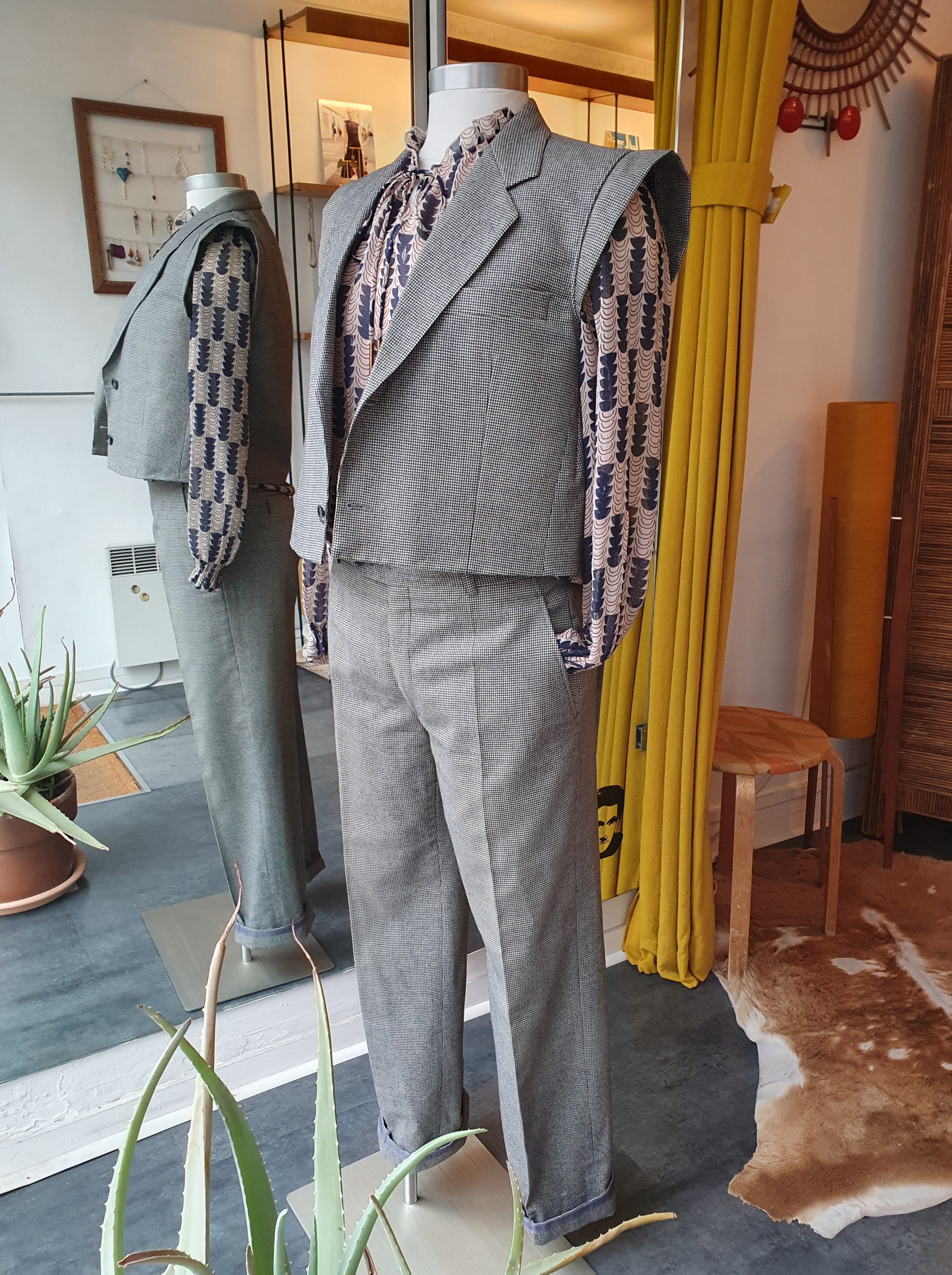 Ensemble costume pied de poule